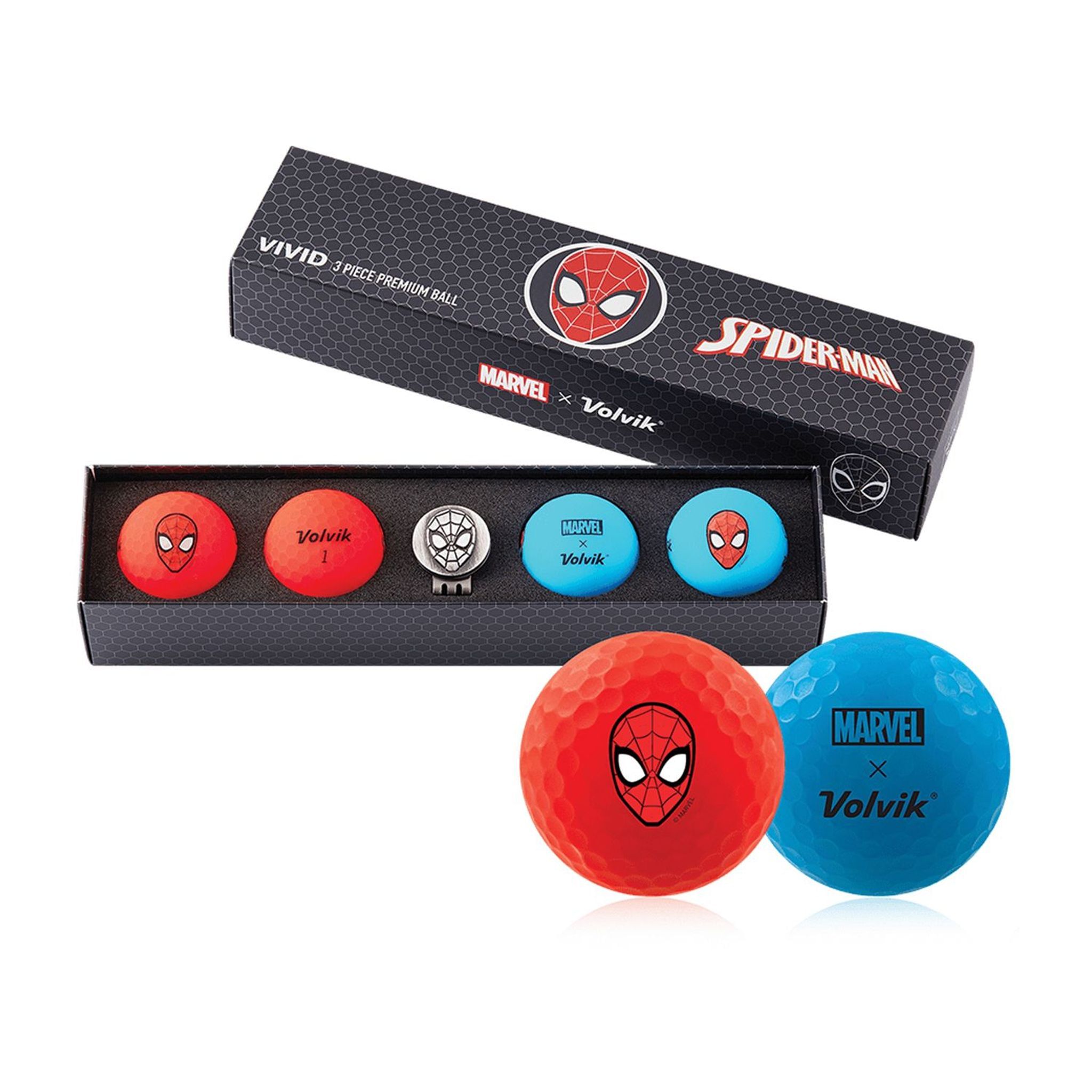 Volvik GB VOLVIK MARVEL SPIDER MAN 2.0 4 pièces + 1 marqueur de balle