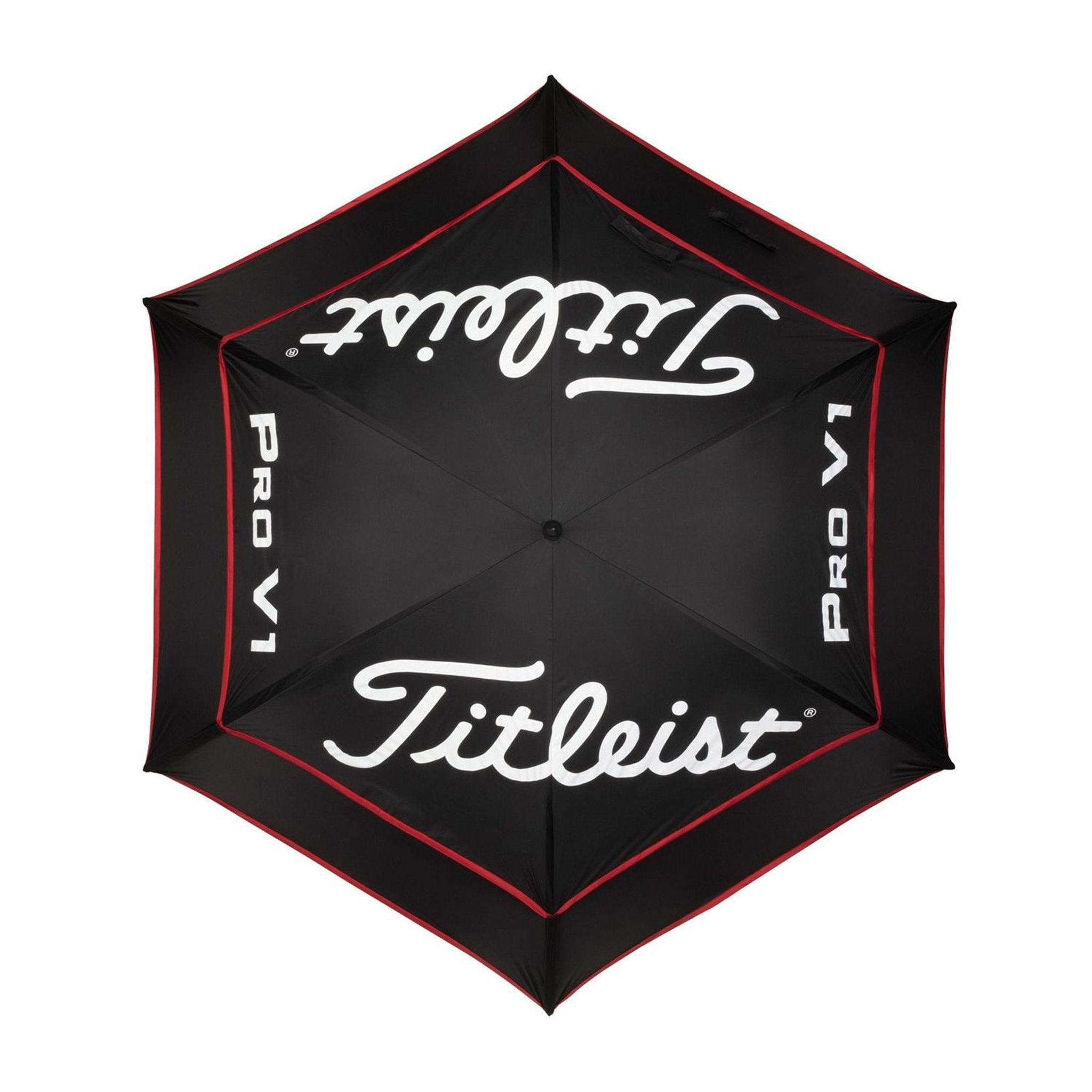 Parapluie Titleist Tour Double Canopy Noir/Rouge