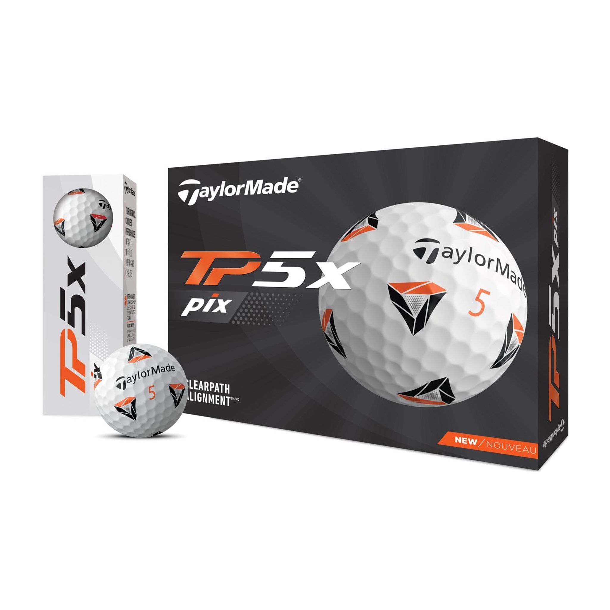 TaylorMade TP5x Pix (21) [12 balles] Blanc