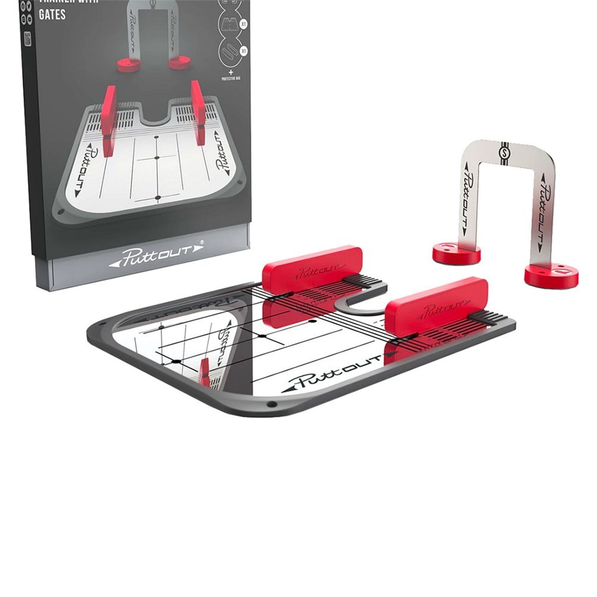 Miroir de putting PuttOUT Rouge/Gris