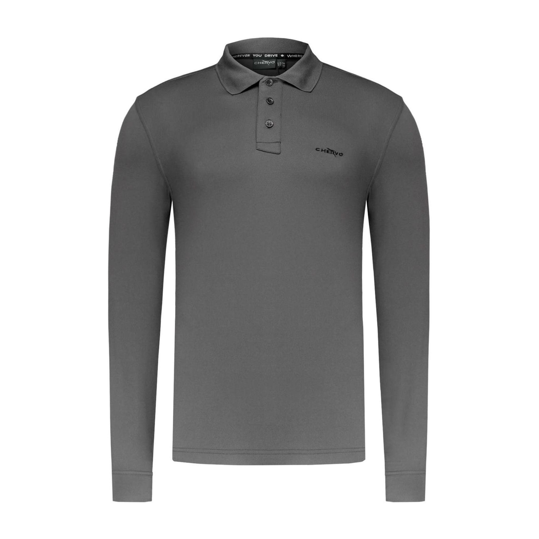 Polo Chervo M Anguy LS Shark Grey Homme