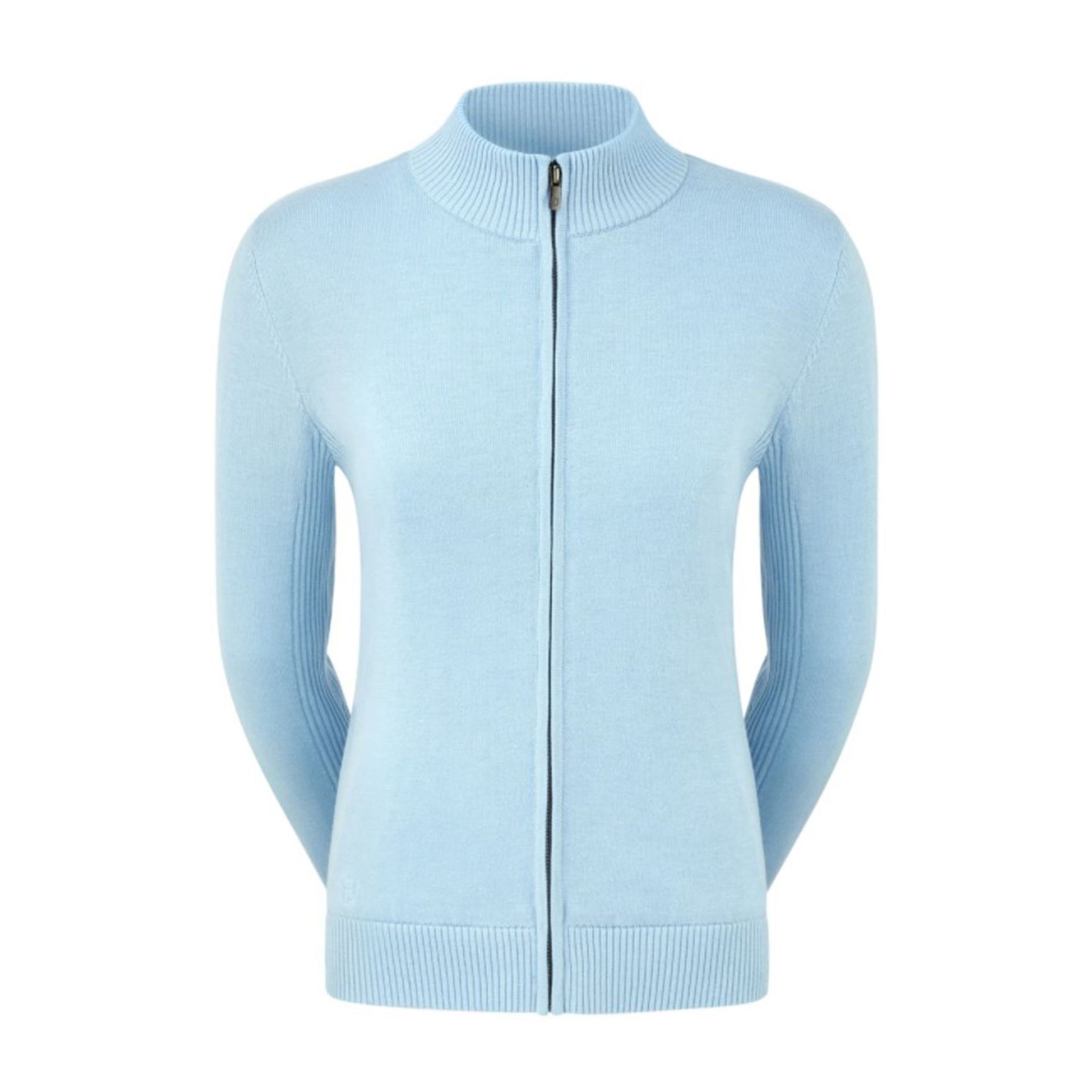 Pull en laine mélangée entièrement doublé Footjoy W Bleu ciel pour femme