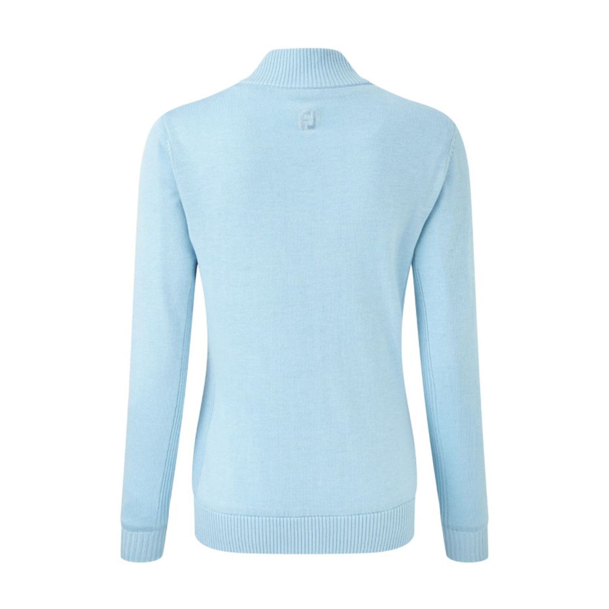 Pull en laine mélangée entièrement doublé Footjoy W Bleu ciel pour femme