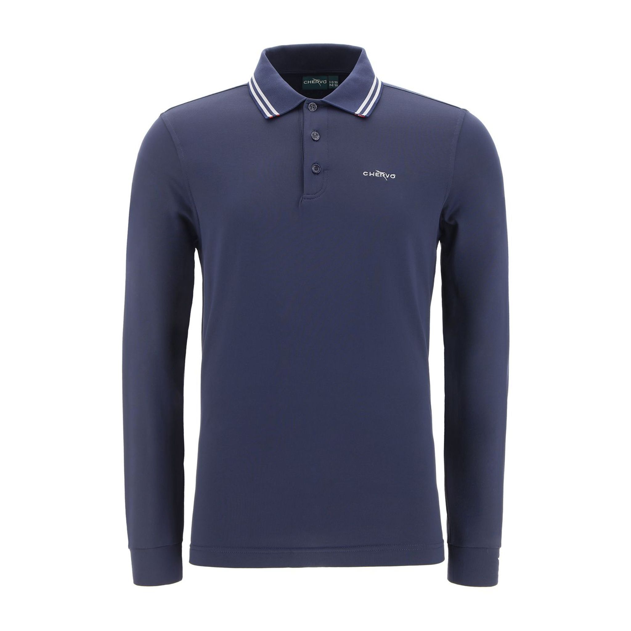 Polo Chervo M Atem LS bleu marine pour homme