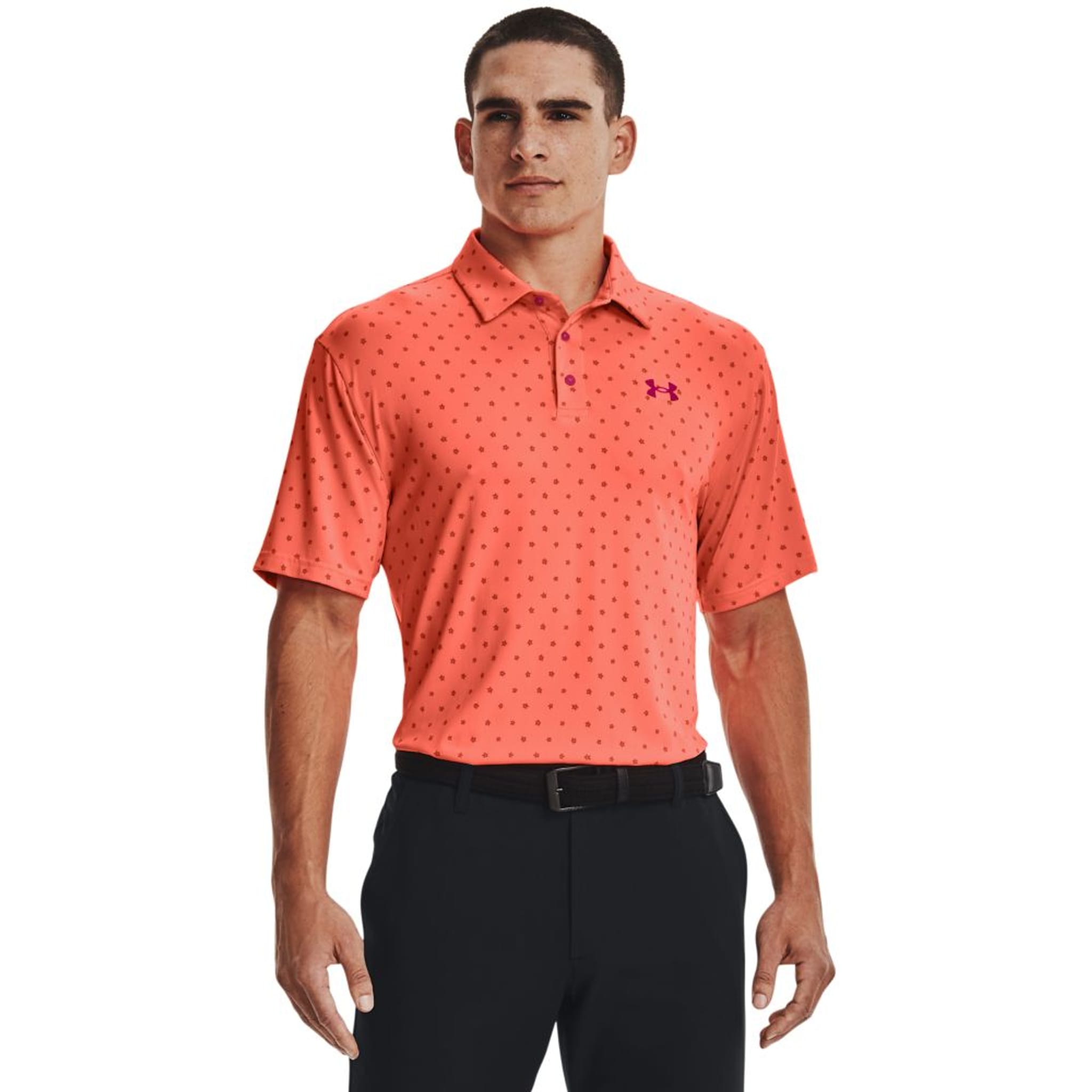 Polo Under Armour M Playoff 2.0 Tangerine électrique/Knock Out pour homme