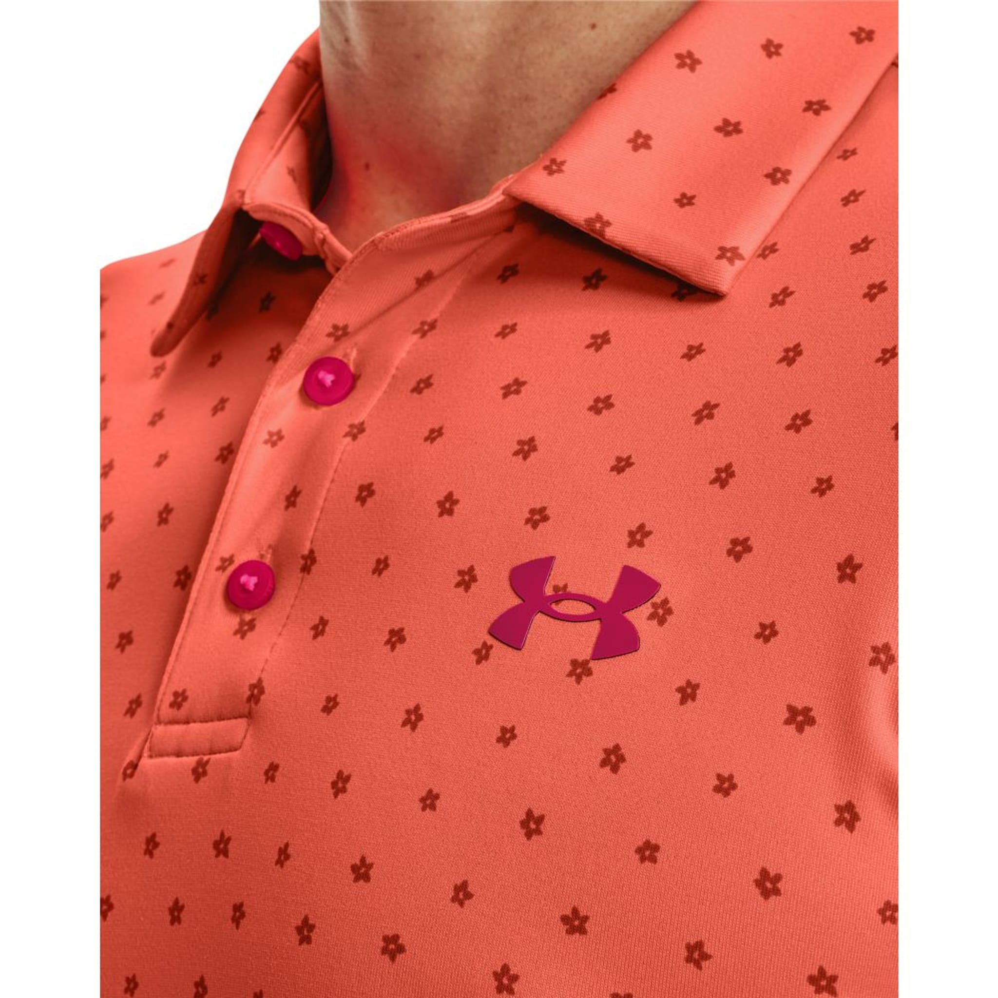 Polo Under Armour M Playoff 2.0 Tangerine électrique/Knock Out pour homme