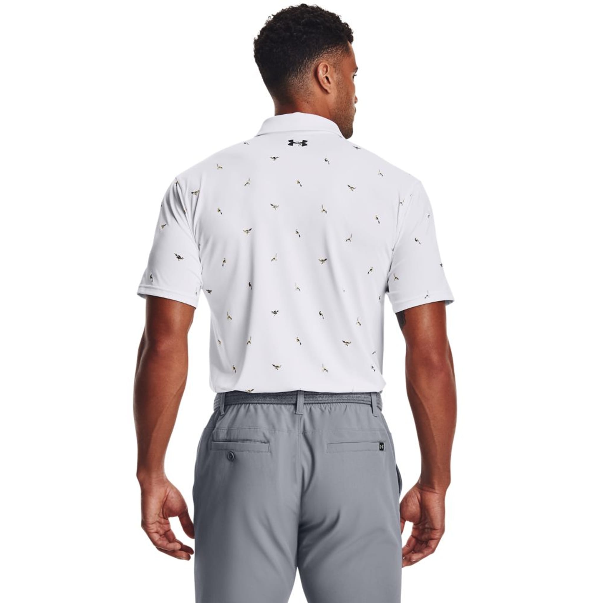 Polo Under Armour M Playoff 2.0 Blanc/Gris Pitch pour homme