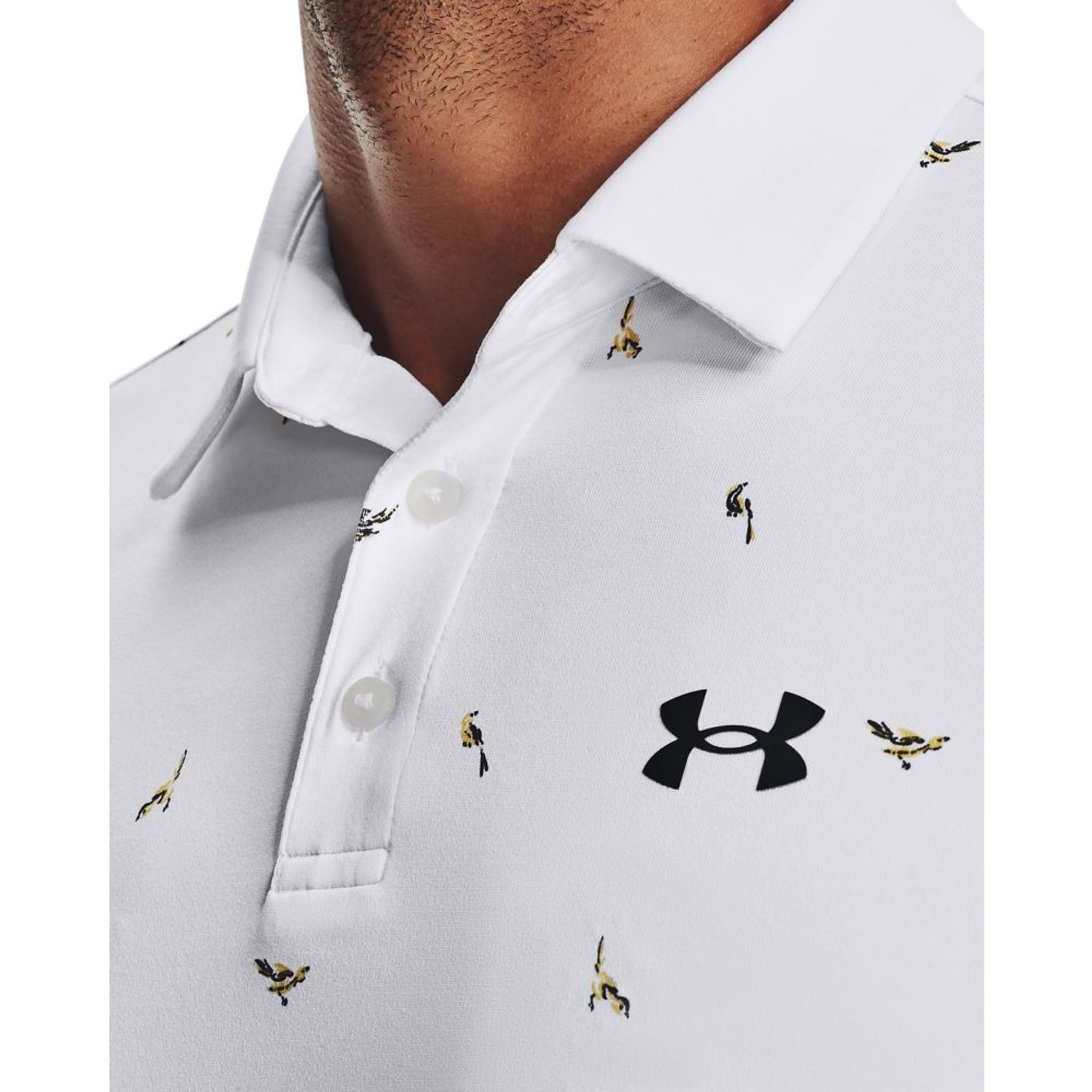 Polo Under Armour M Playoff 2.0 Blanc/Gris Pitch pour homme