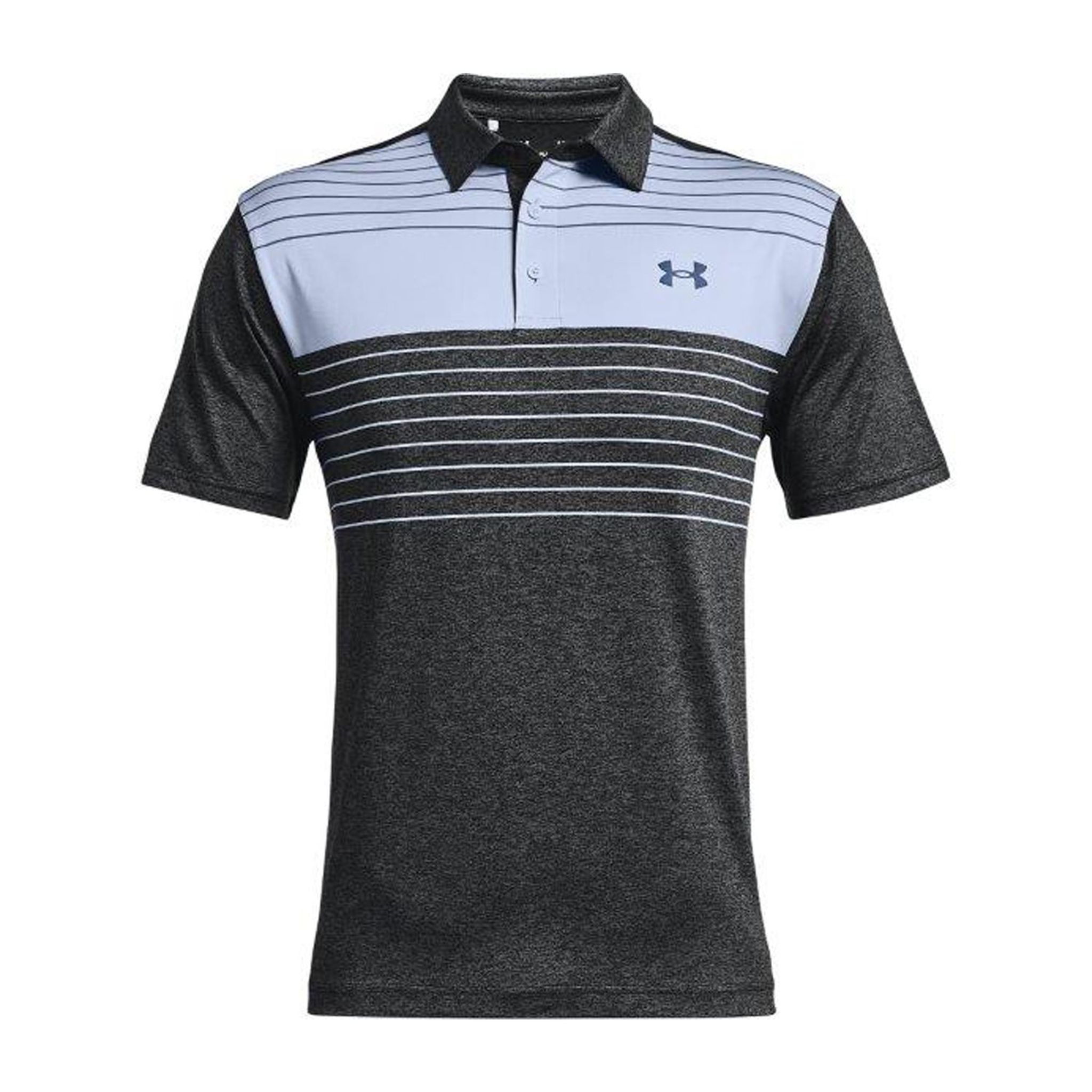 Polo Under Armour Playoff 2.0 Noir/Bleu isotope/Bleu minéral Homme