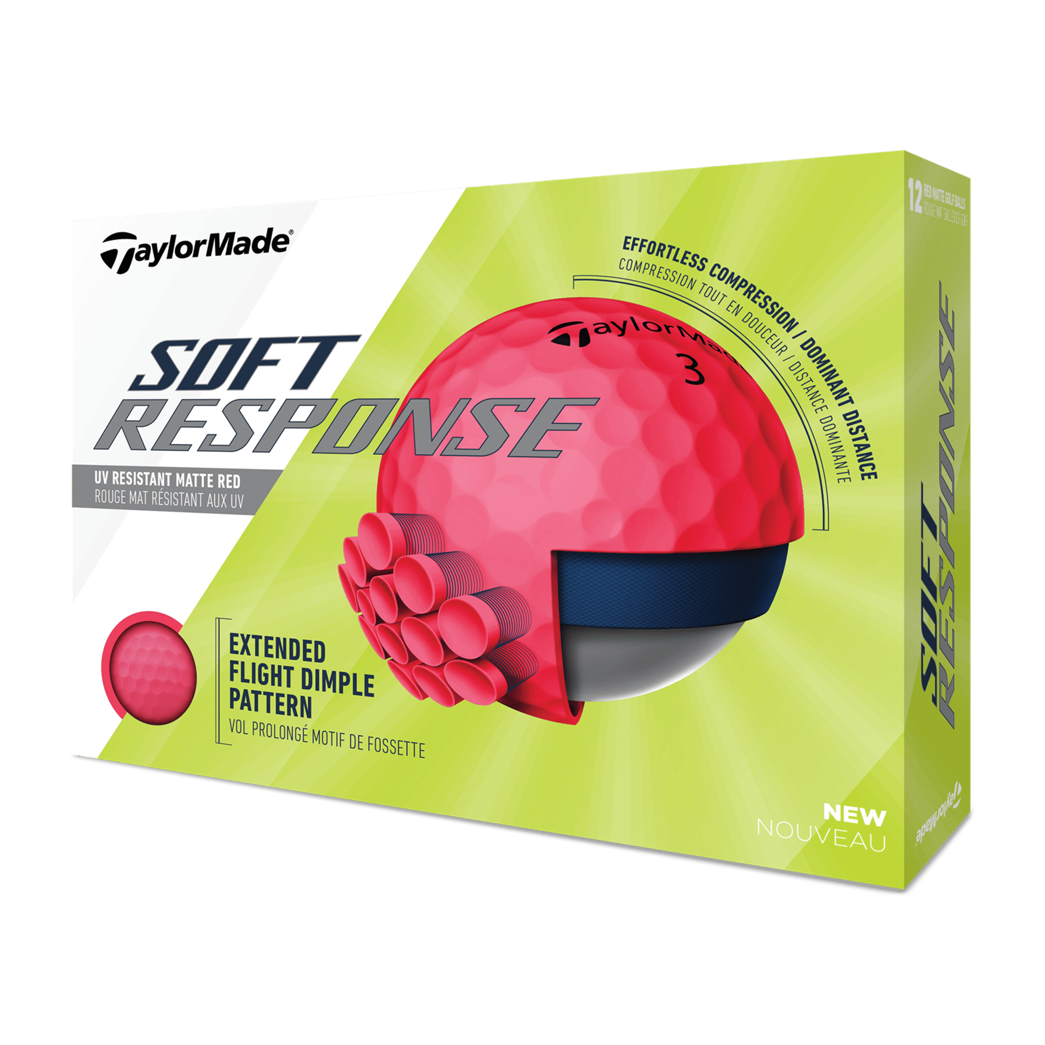 TaylorMade Soft Response (20) [12 balles] Rouge