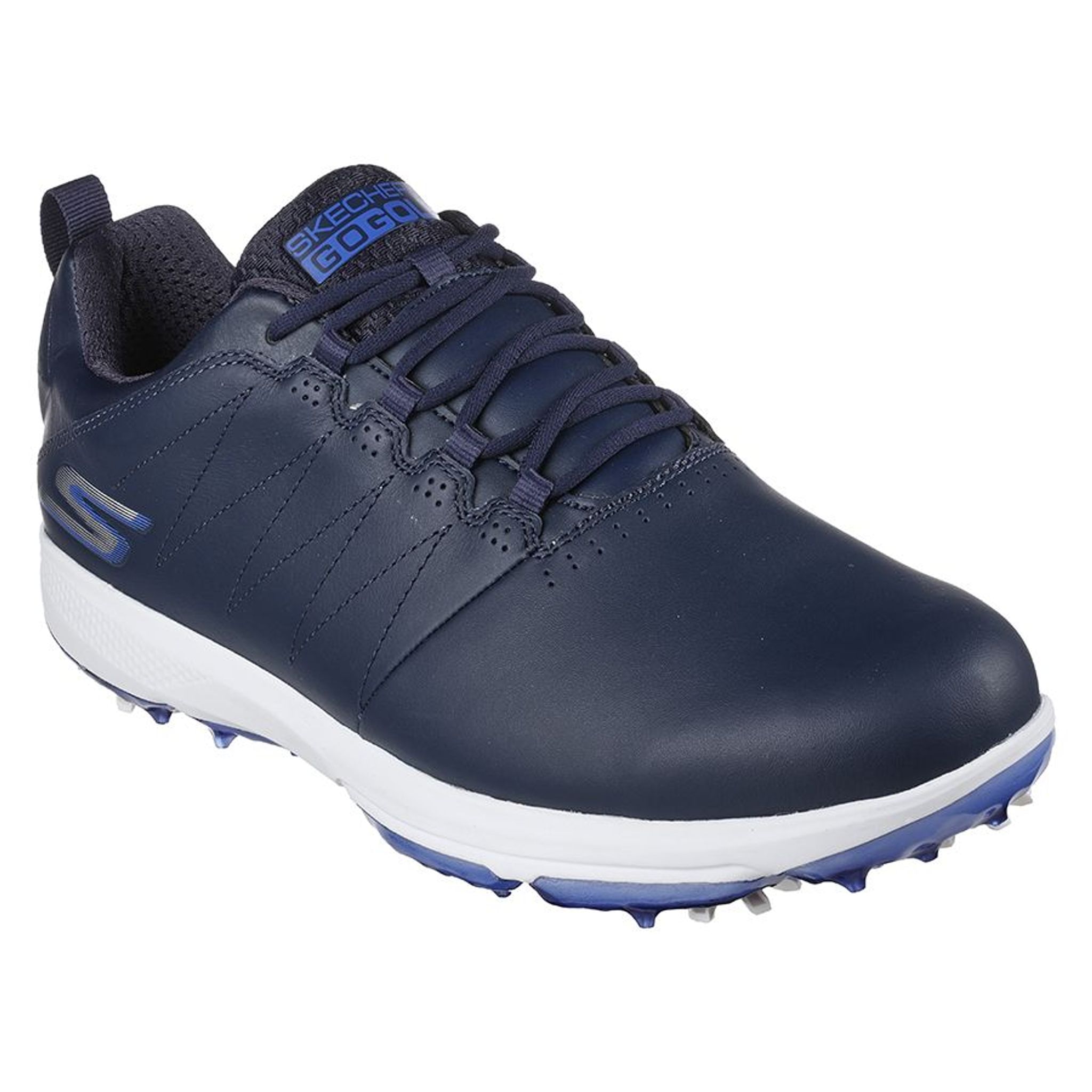 Skechers M GO GOLF PRO 4 - Cuir bleu marine/bordure bleue Homme