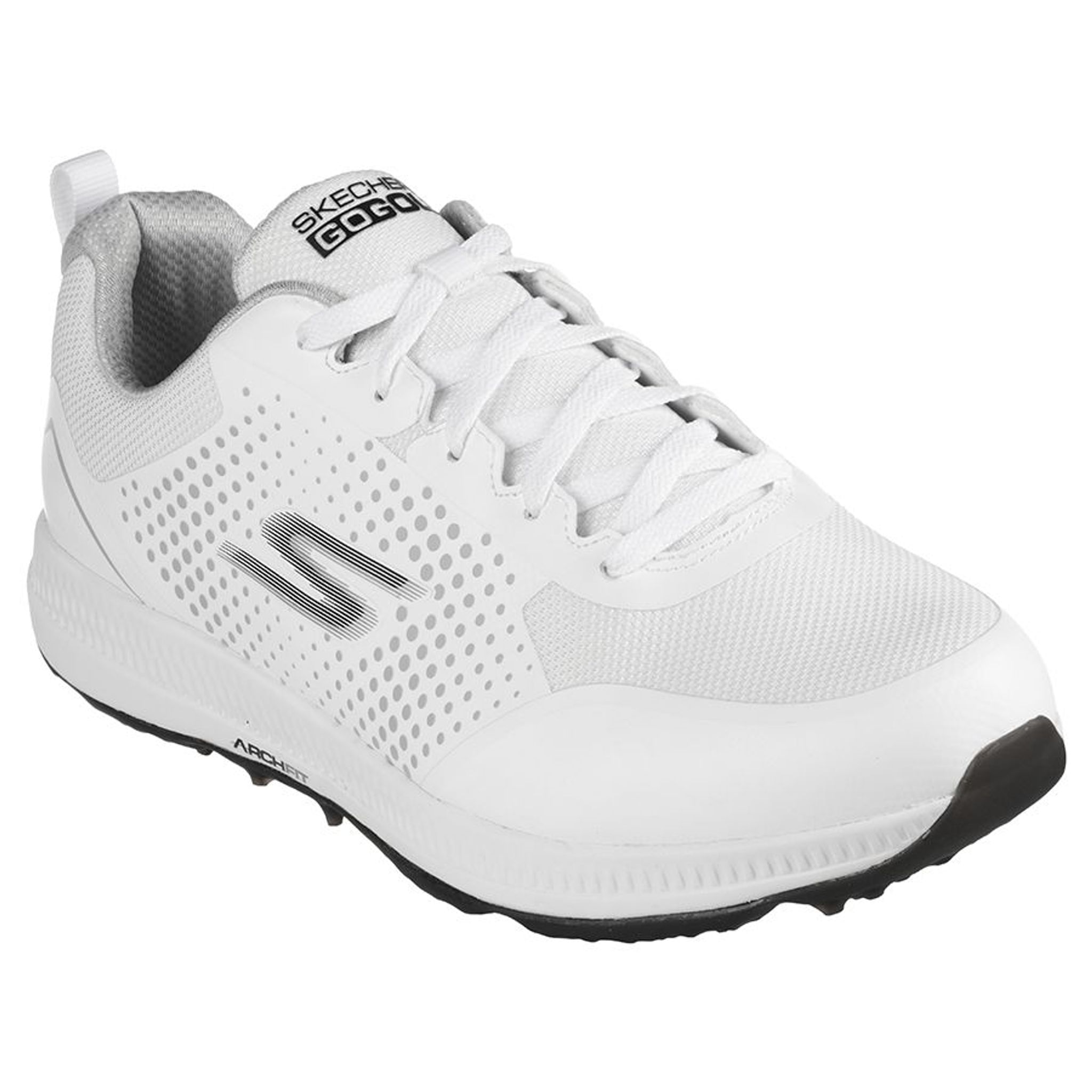 Skechers M GO GOLF ELITE 5 - Blanc Synthétique/Textile/Noir Homme