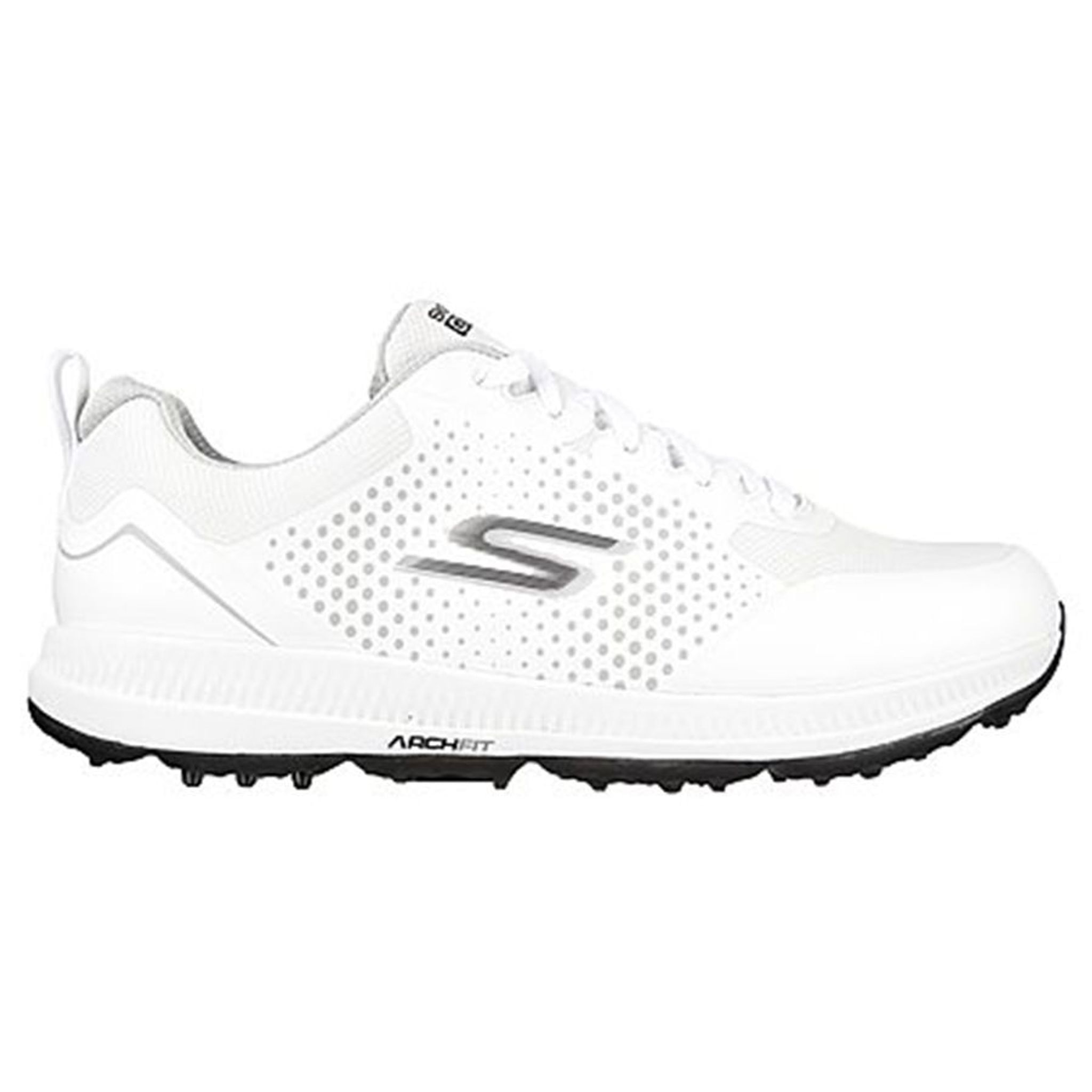 Skechers M GO GOLF ELITE 5 - Blanc Synthétique/Textile/Noir Homme