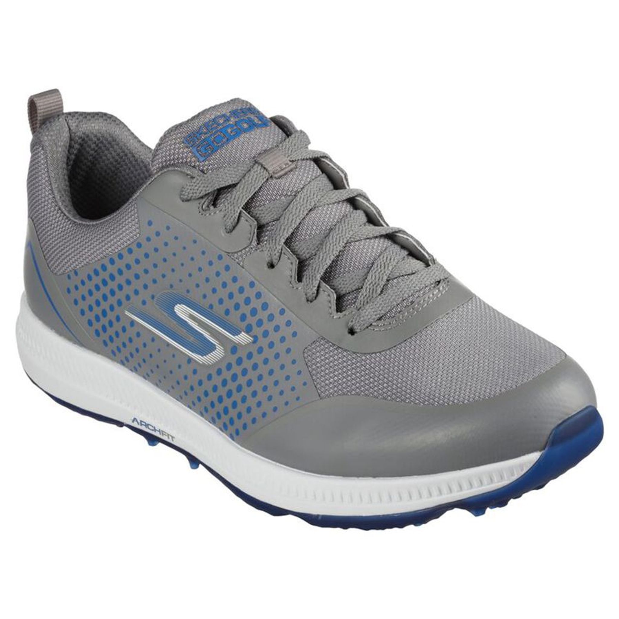 Skechers M GO GOLF ELITE 5 - Gris Synthétique/Textile/Bleu Tr Homme