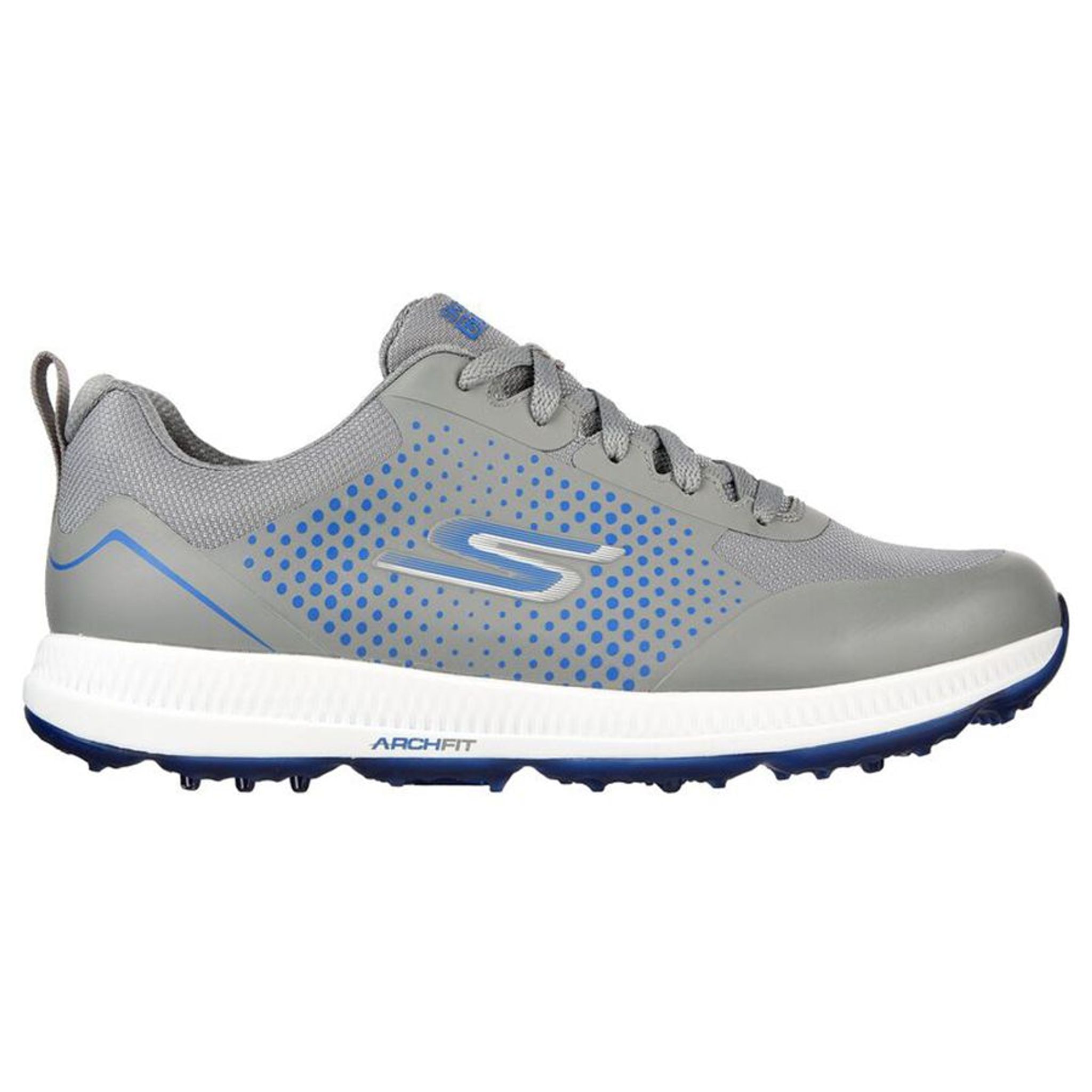 Skechers M GO GOLF ELITE 5 - Grey Synthetic/Textile/Blue Tr Herren