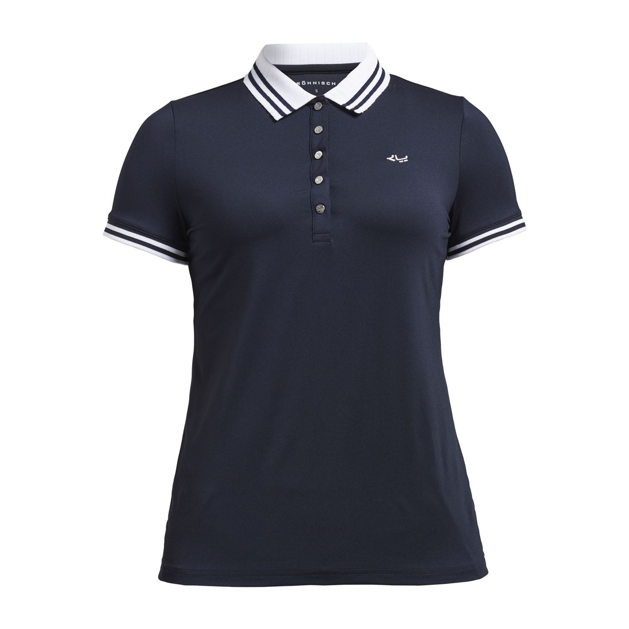 Polo à rayures Röhnisch bleu marine pour femme