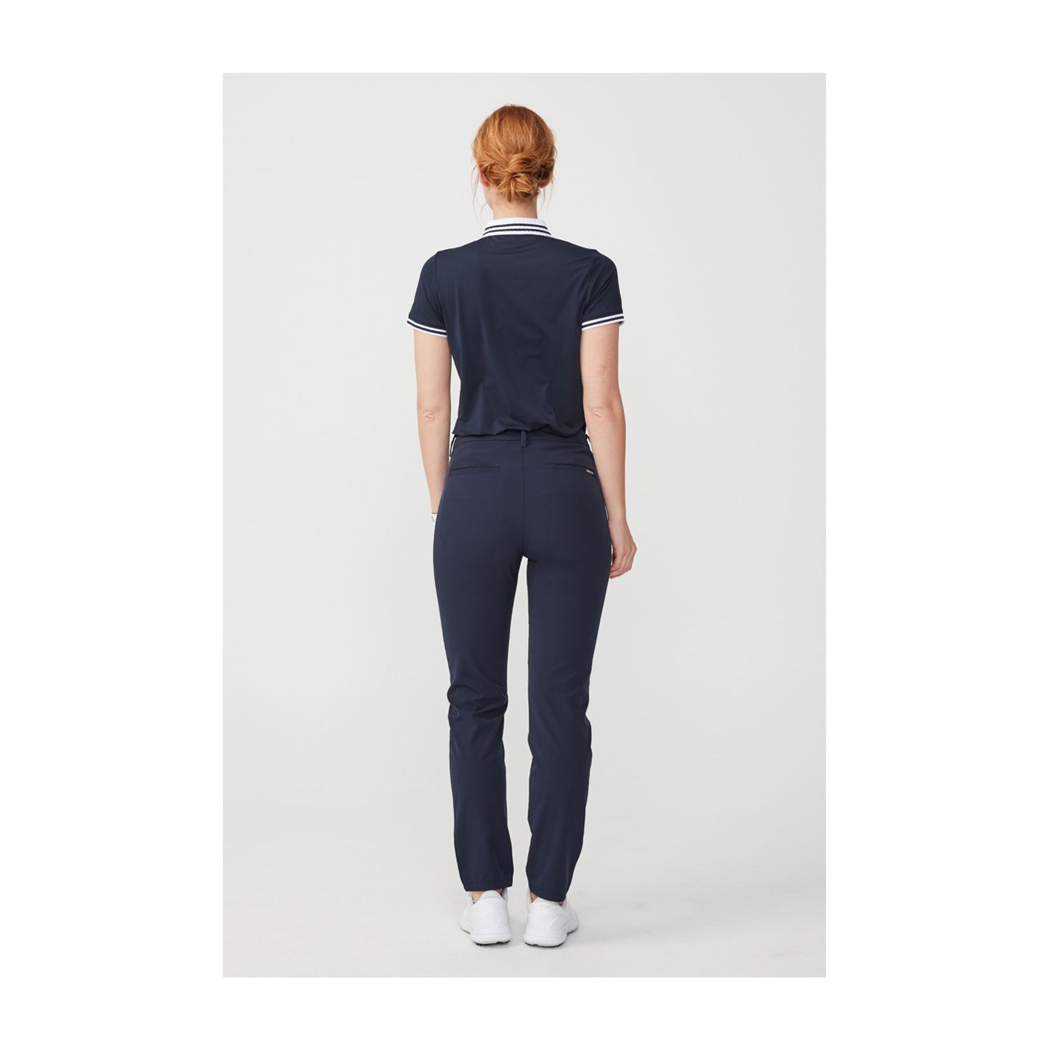 Polo à rayures Röhnisch bleu marine pour femme