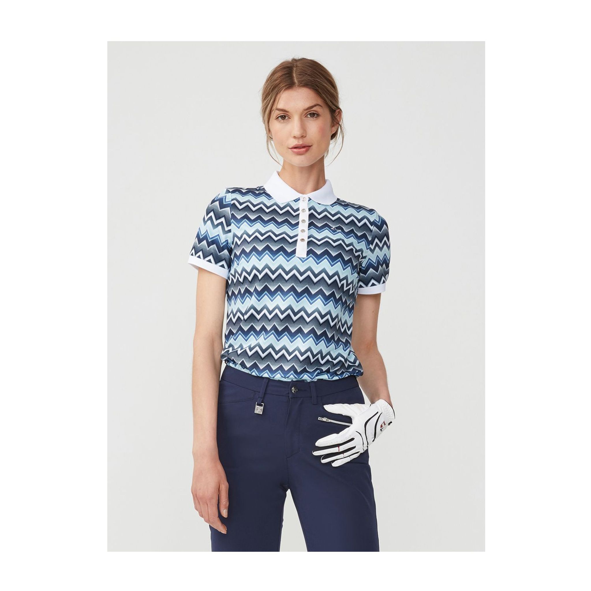 Polo Röhnisch Element Zigzag Bleu Femme