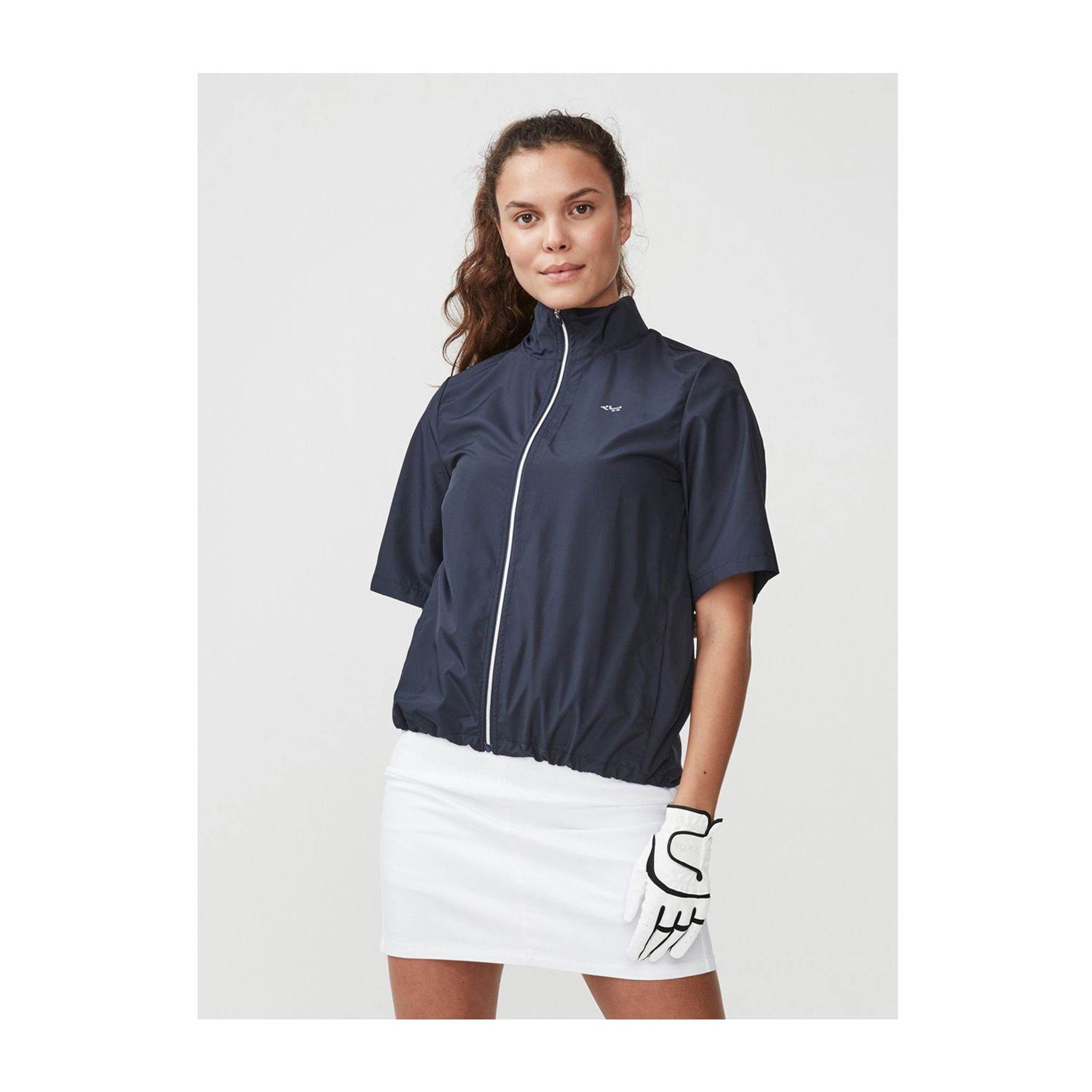 Veste coupe-vent Röhnisch Pocket SS pour femme, bleu marine