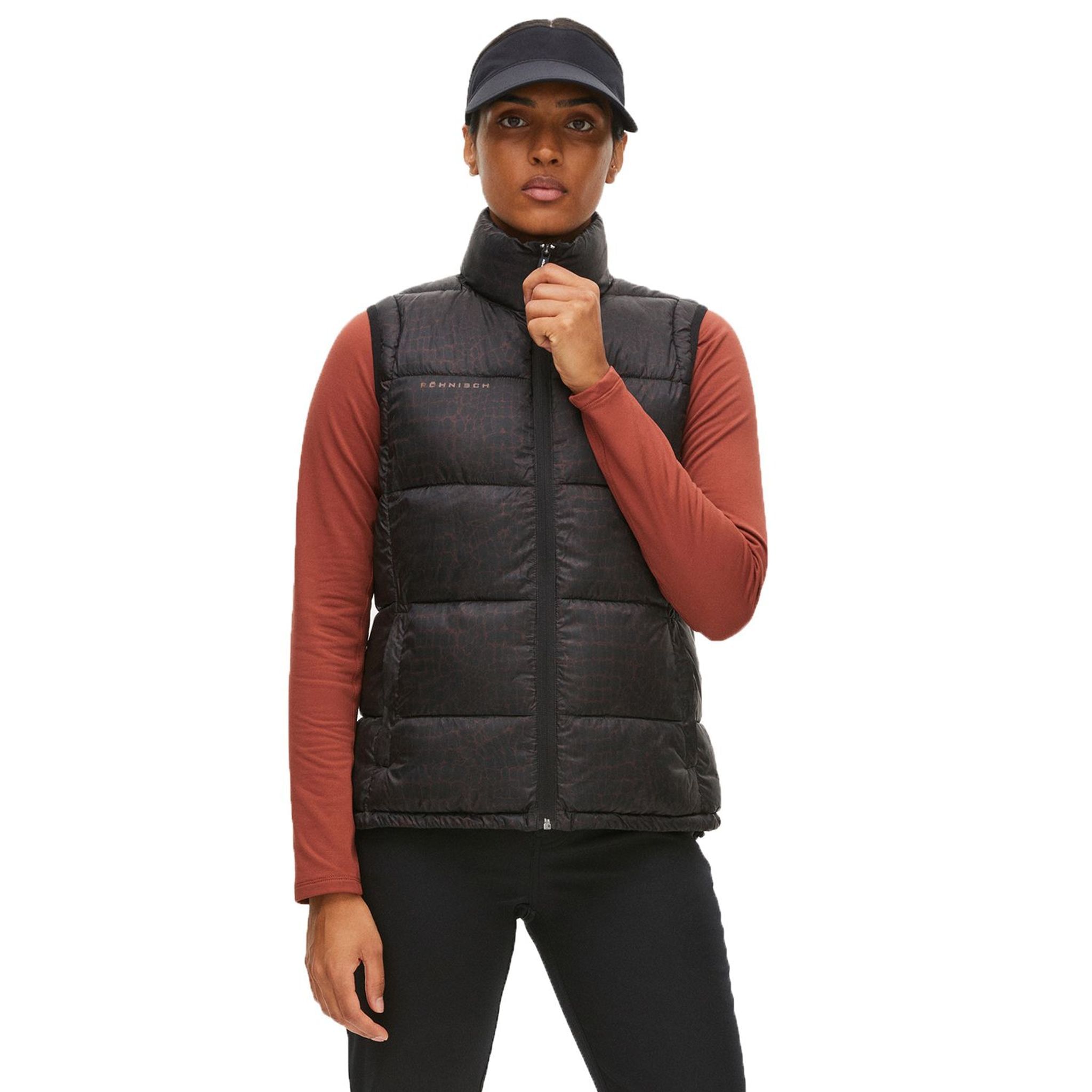 Röhnisch Avery Golf Vest Marron Crocco Femme Femme