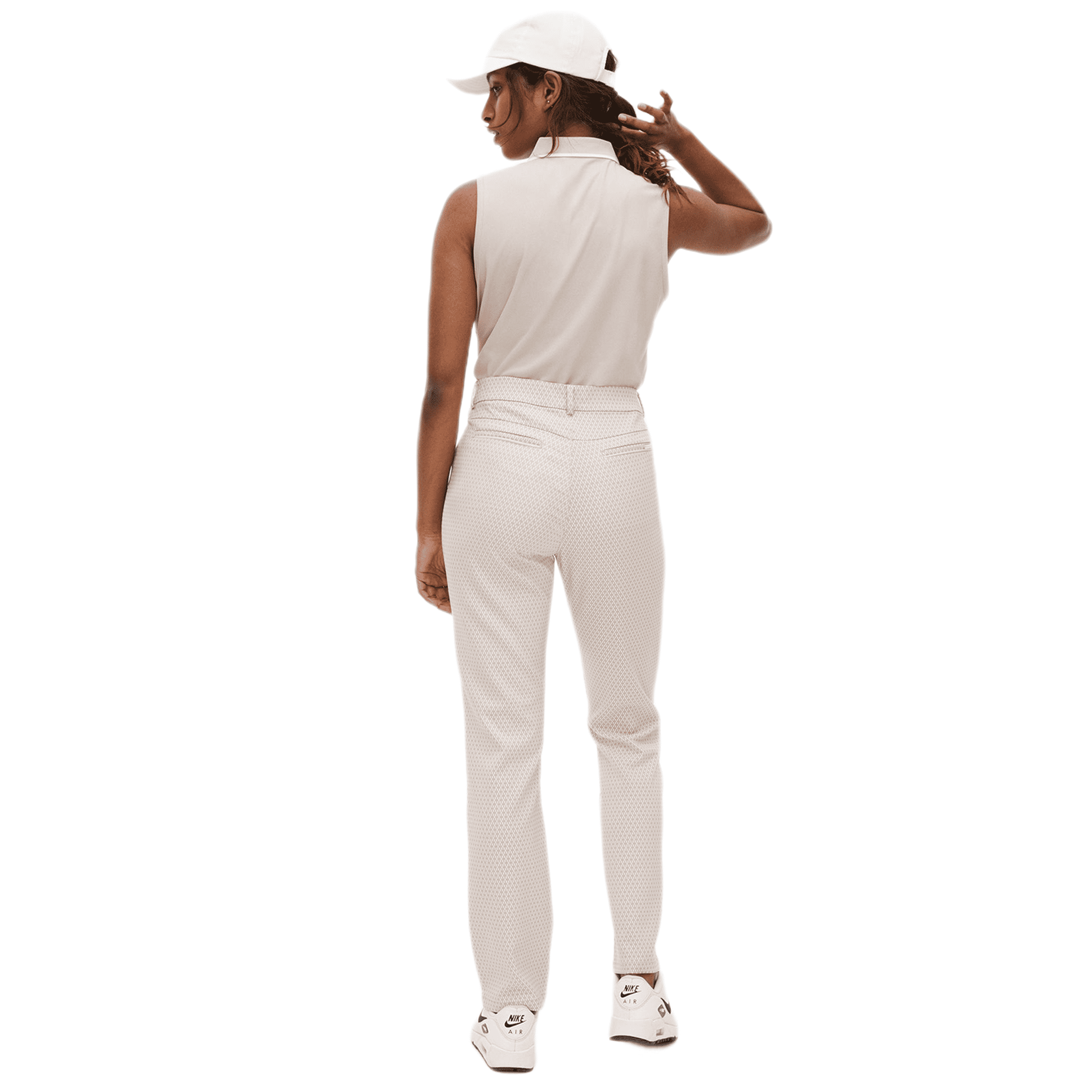 Pantalon de golf Röhnisch Smooth à carreaux champignons/blancs pour femme