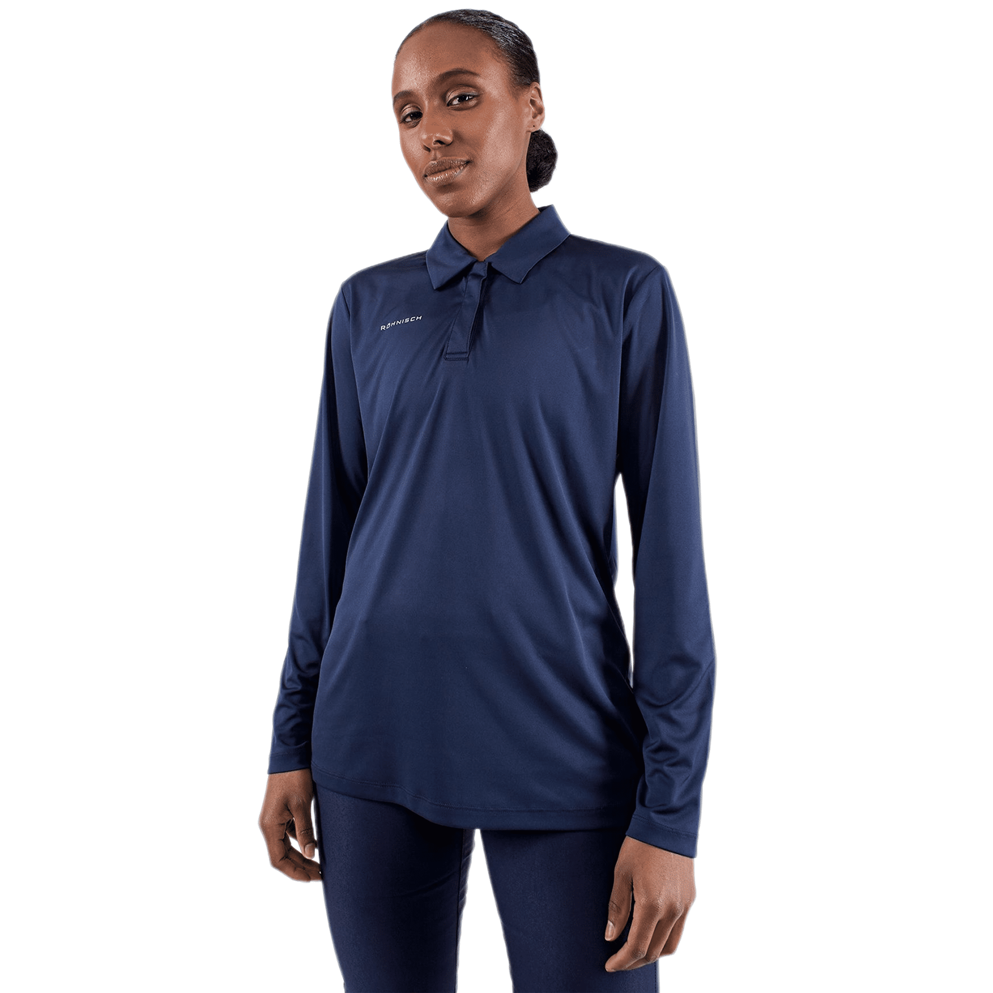 Röhnisch Lynn Golf Polo Manches Longues Bleu Marine Femme Dames