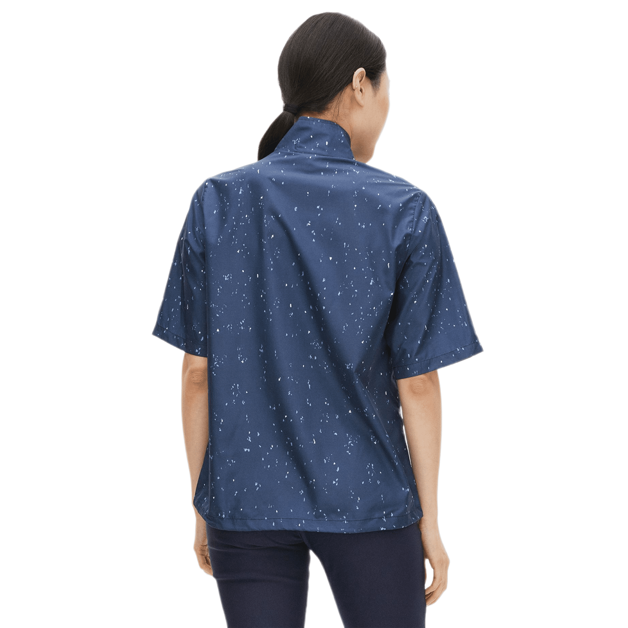 Röhnisch W Wind SS Packable Navy Micro Spot Femme