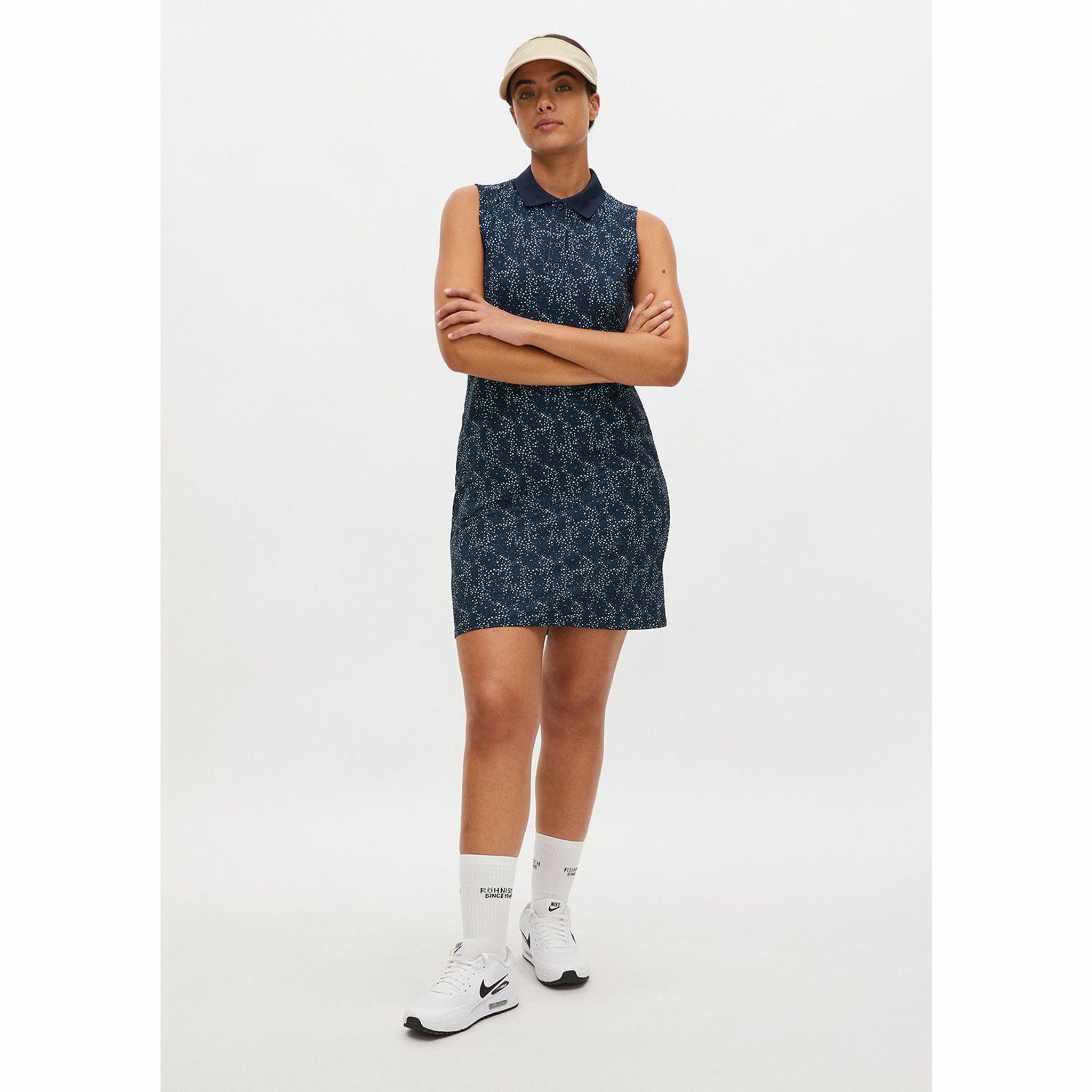 Robe de golf Röhnisch Rumie pour femme Space Dot Navy