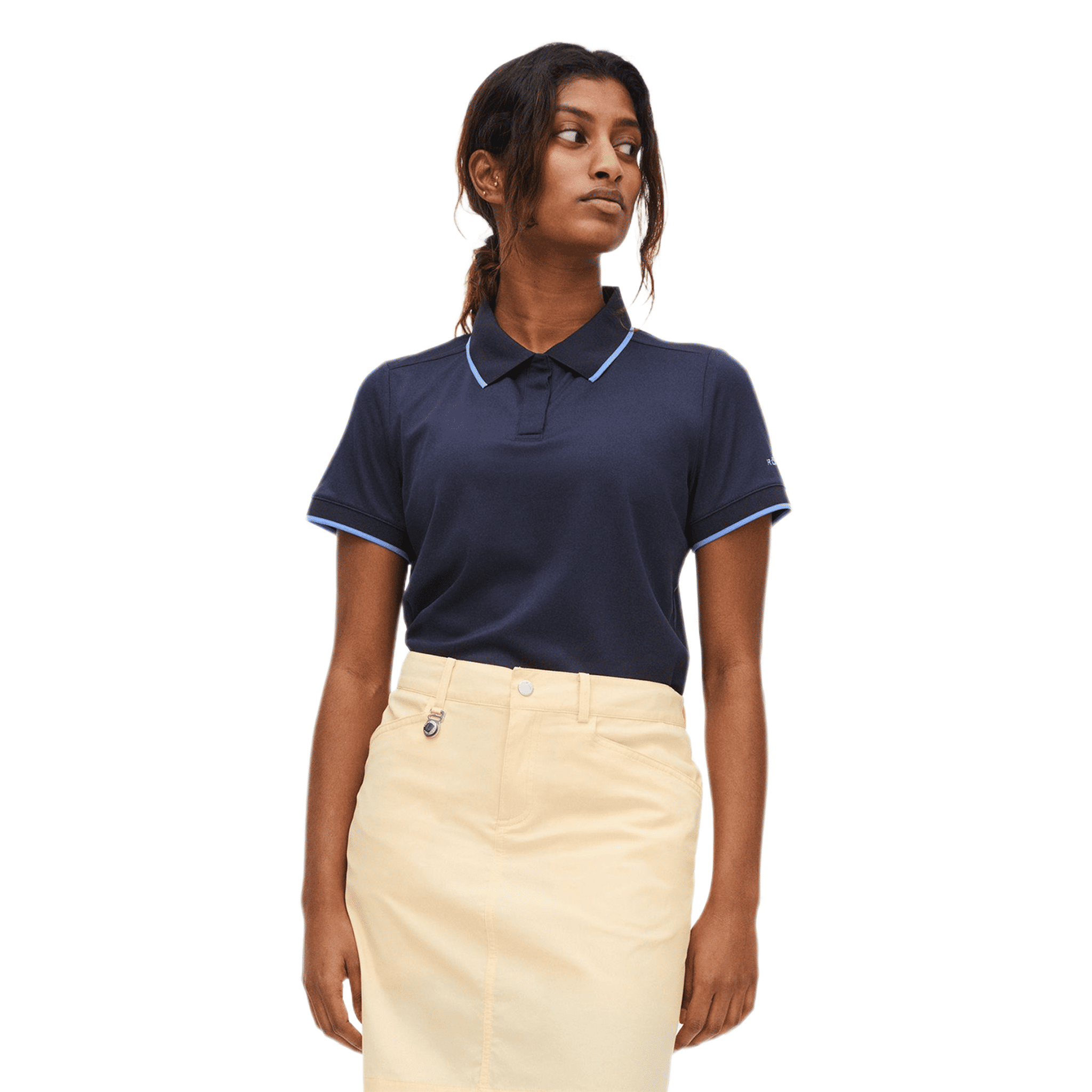 Polo de golf Röhnisch Mildred bleu marine pour femme