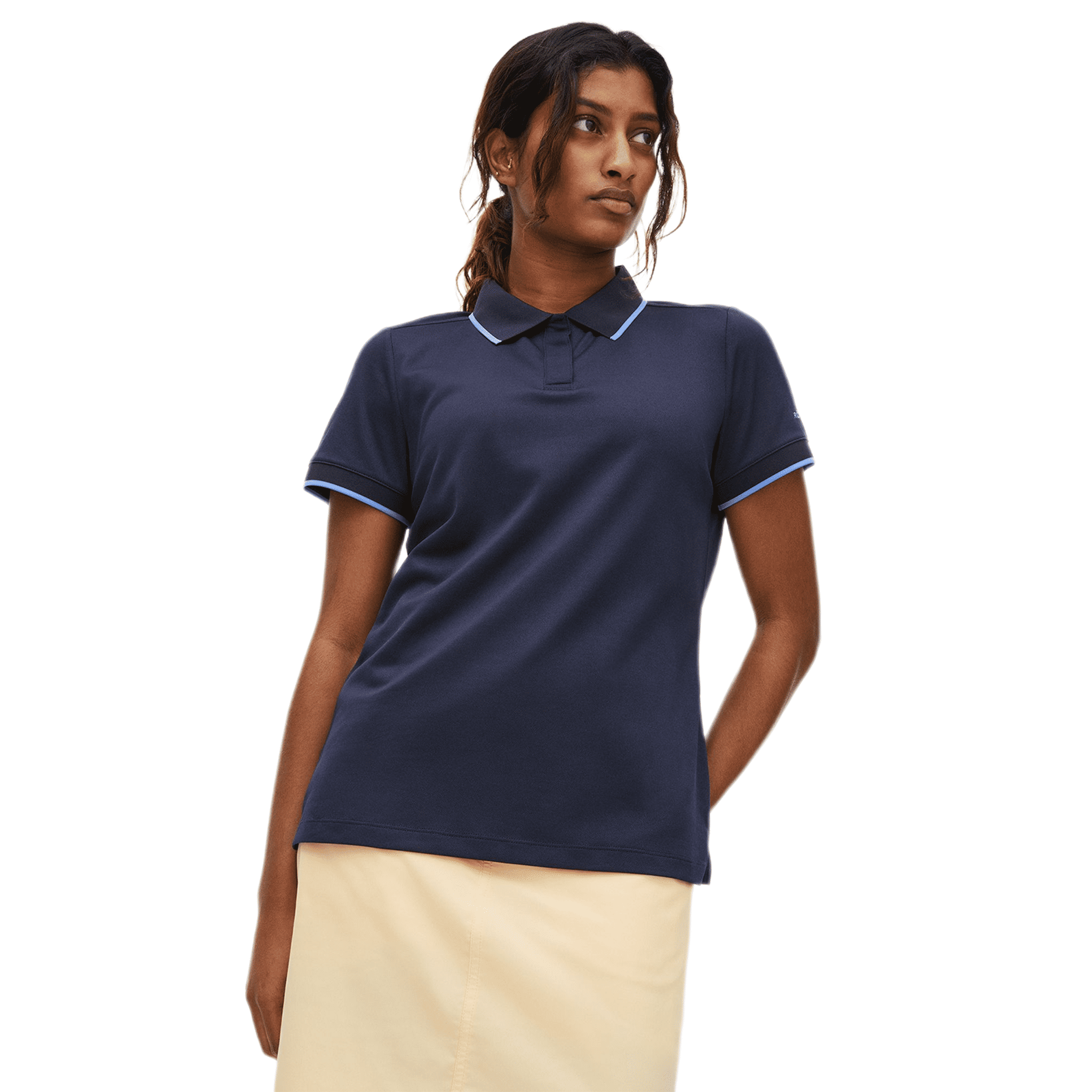 Polo de golf Röhnisch Mildred bleu marine pour femme