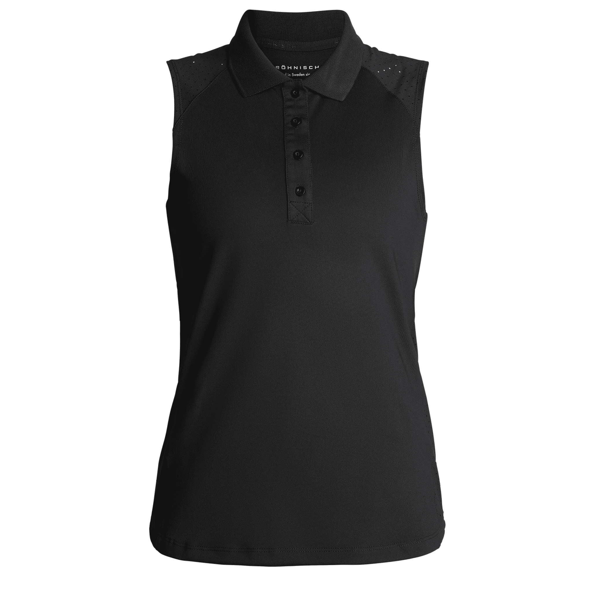 Polo sans manches Röhnisch Rumi pour femme Noir