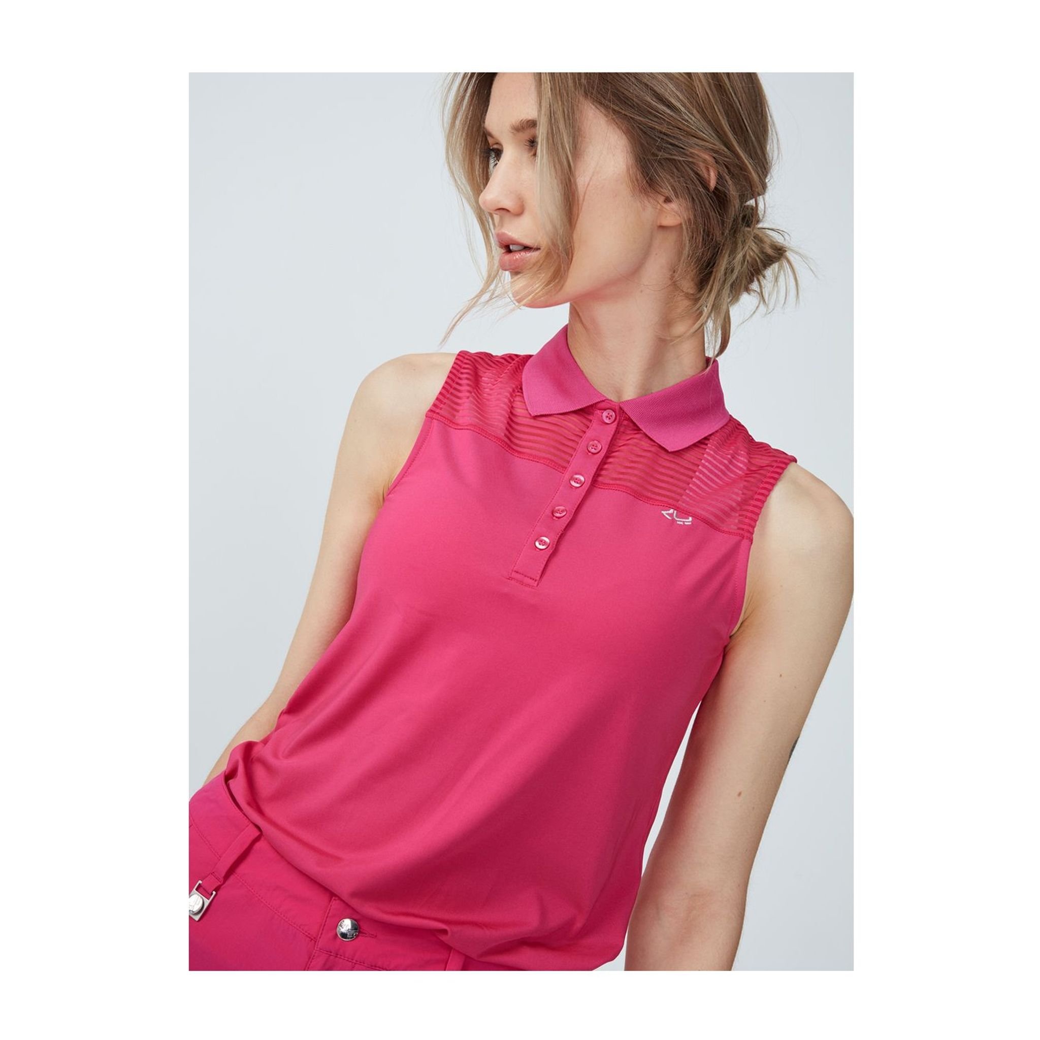 Polo Röhnisch Miko SL Fuchsia Femme