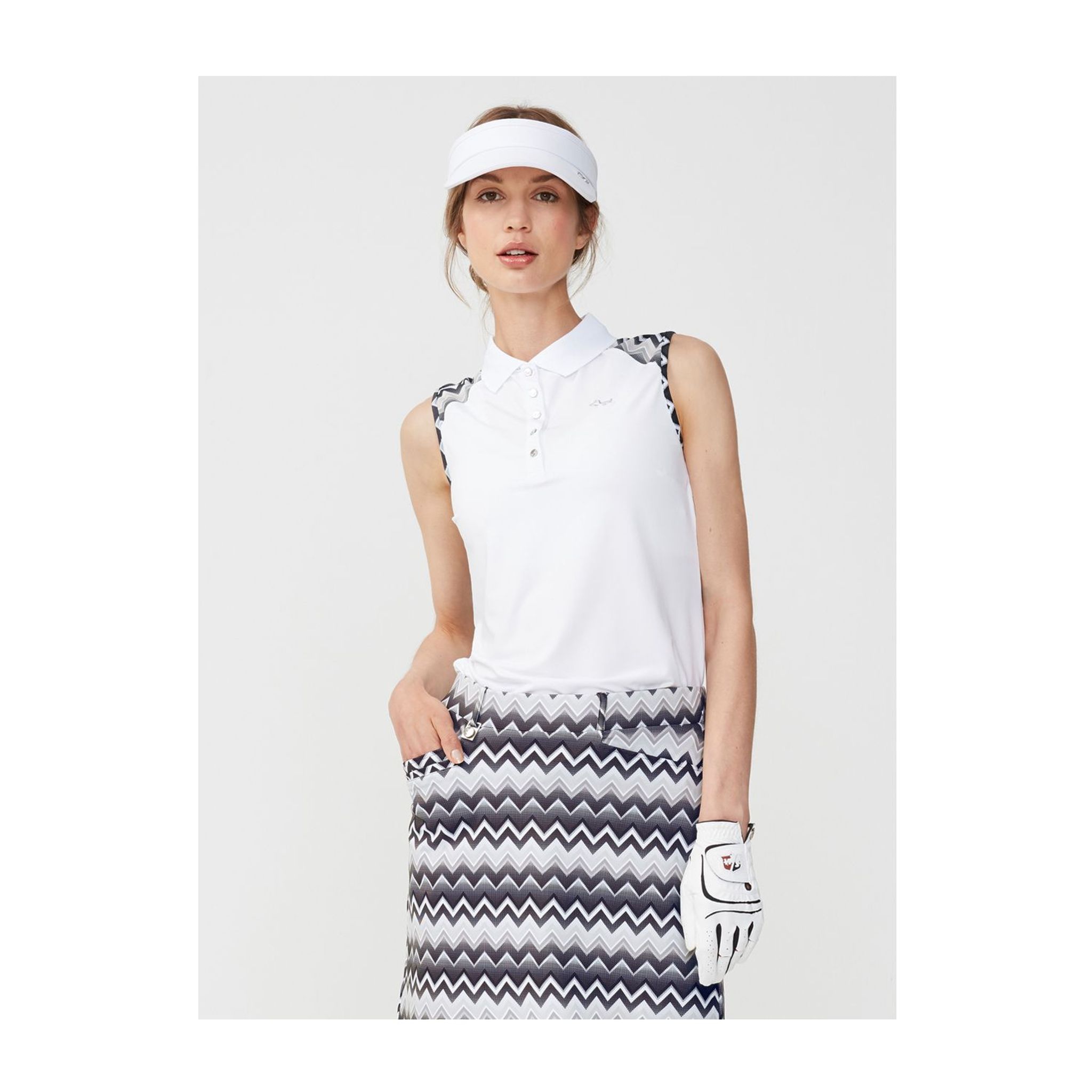 Polo Röhnisch Element SL Zigzag Sable Femme