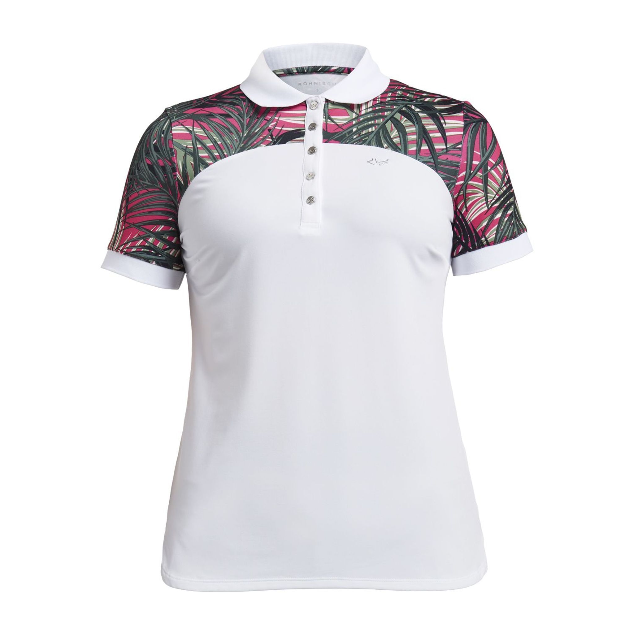 Polo Röhnisch W Element Block SS Palm Fuchsia femme