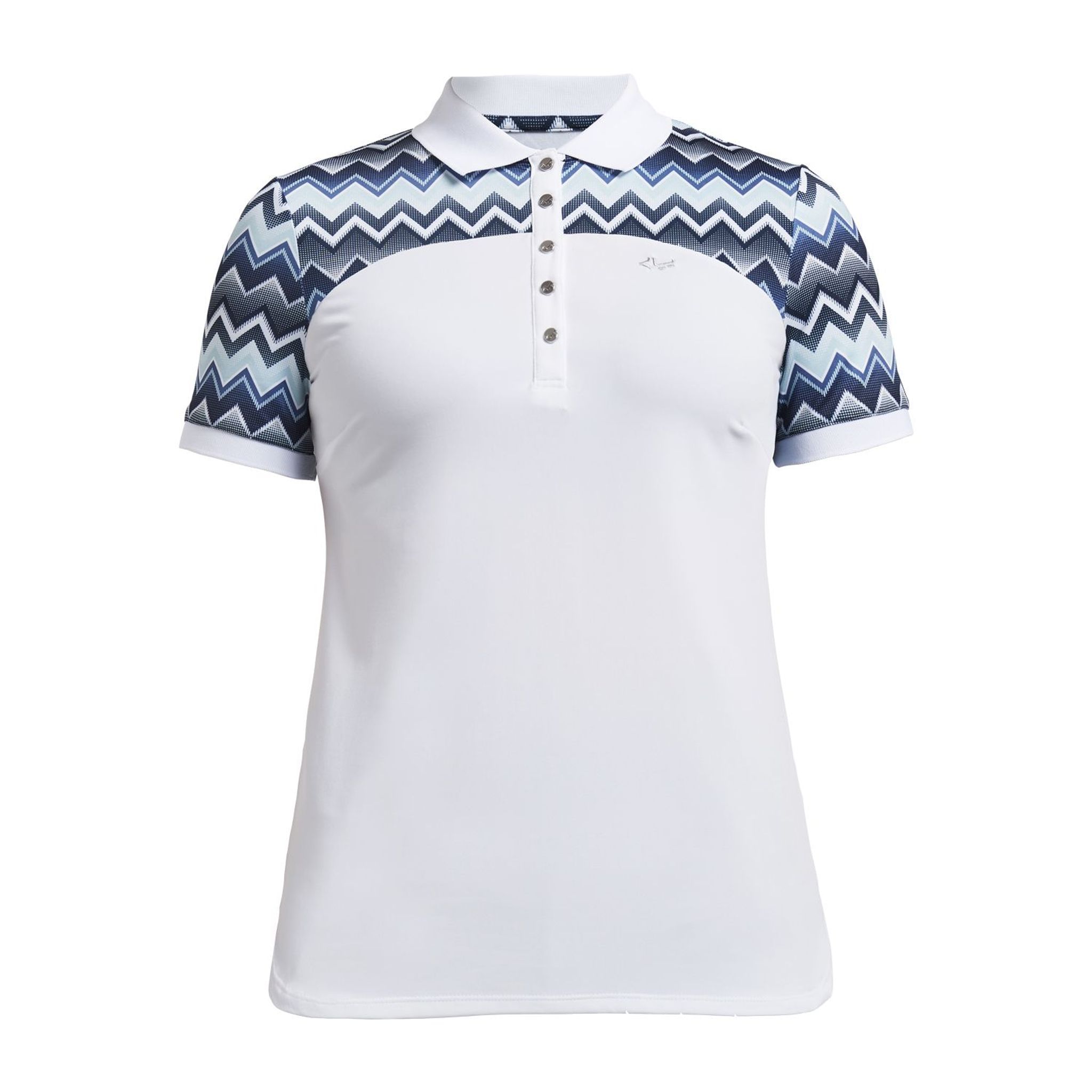 Polo Röhnisch Element Block Zigzag Bleu Femme