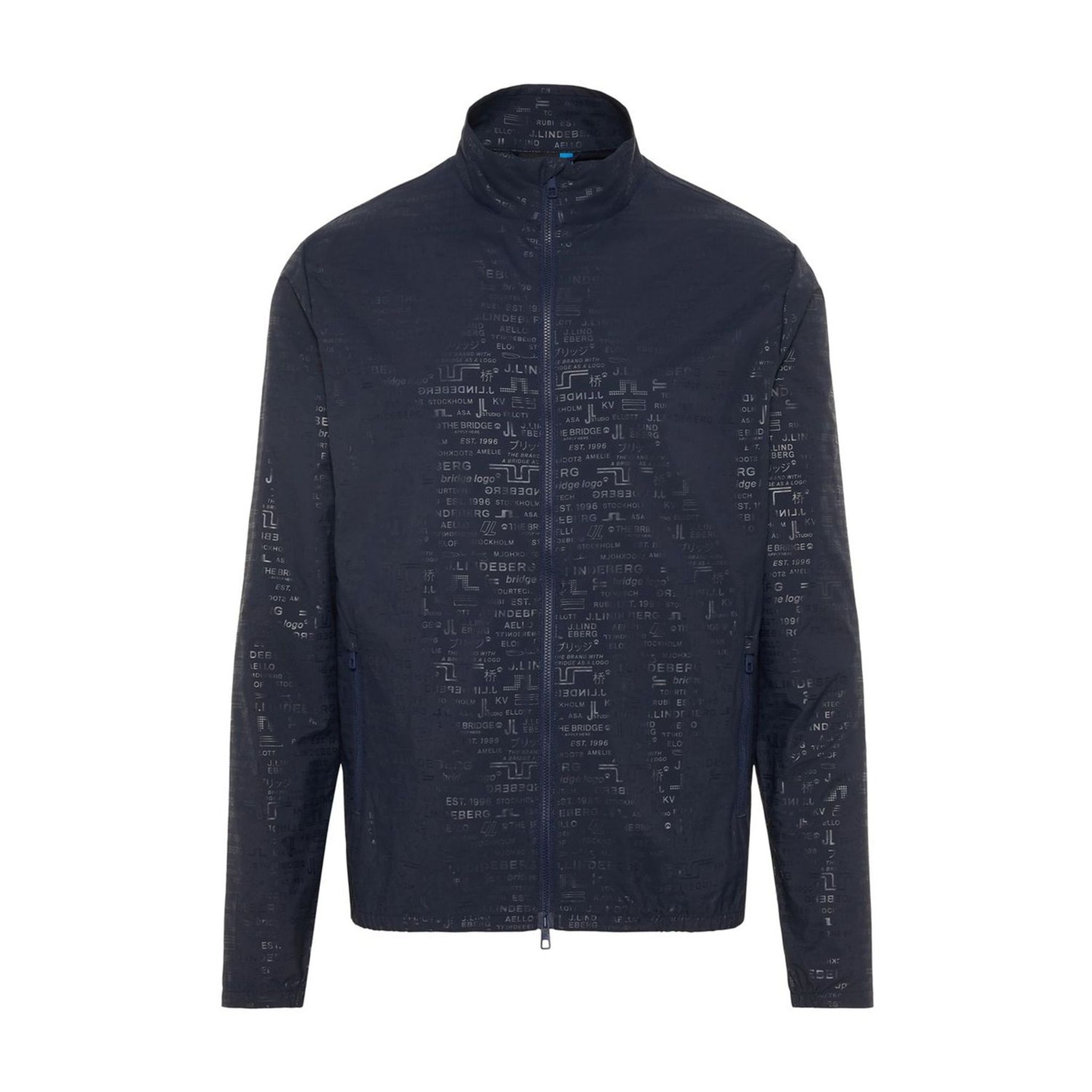 Veste J. Lindeberg M Wind Tech Felix Deboss Bleu Marine Homme