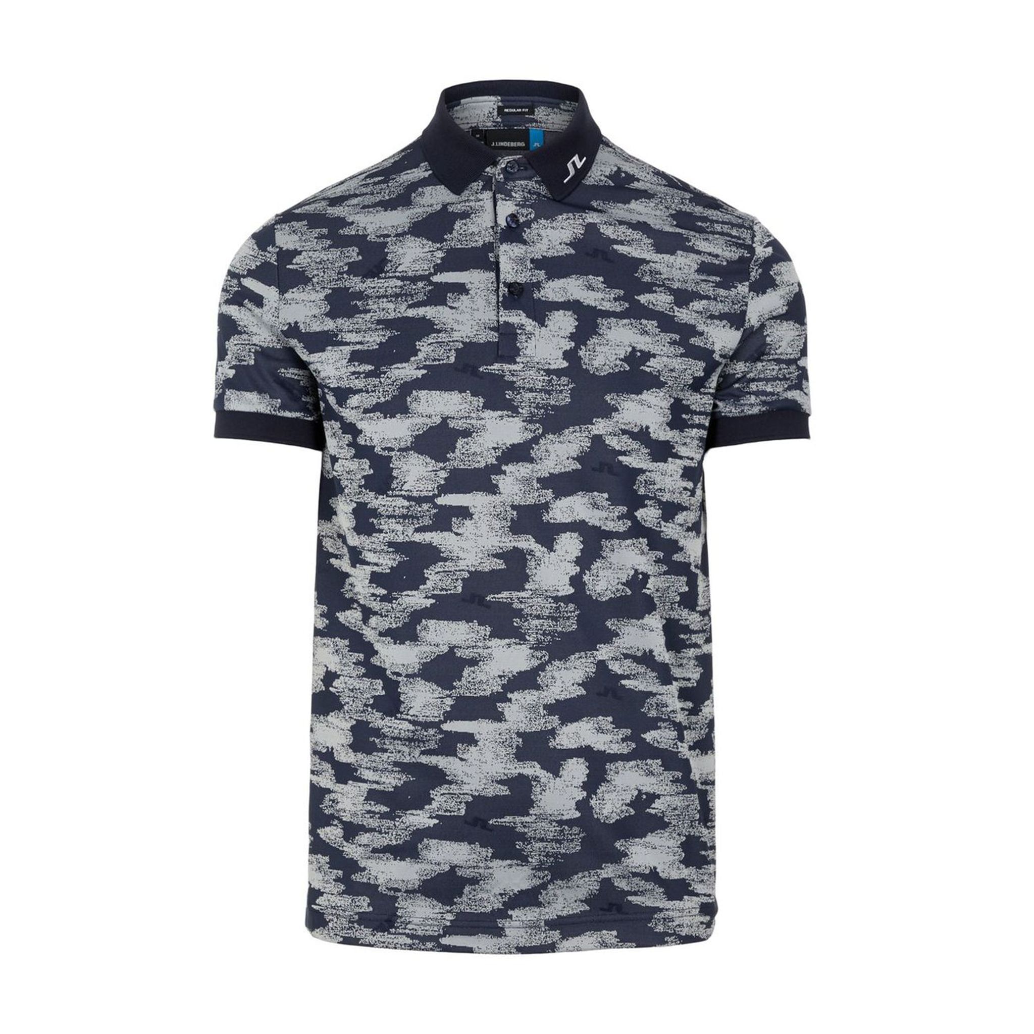 Polo J. Lindeberg M KV Jacquard Reg Fit-TX Jaqua Camou Grey Homme