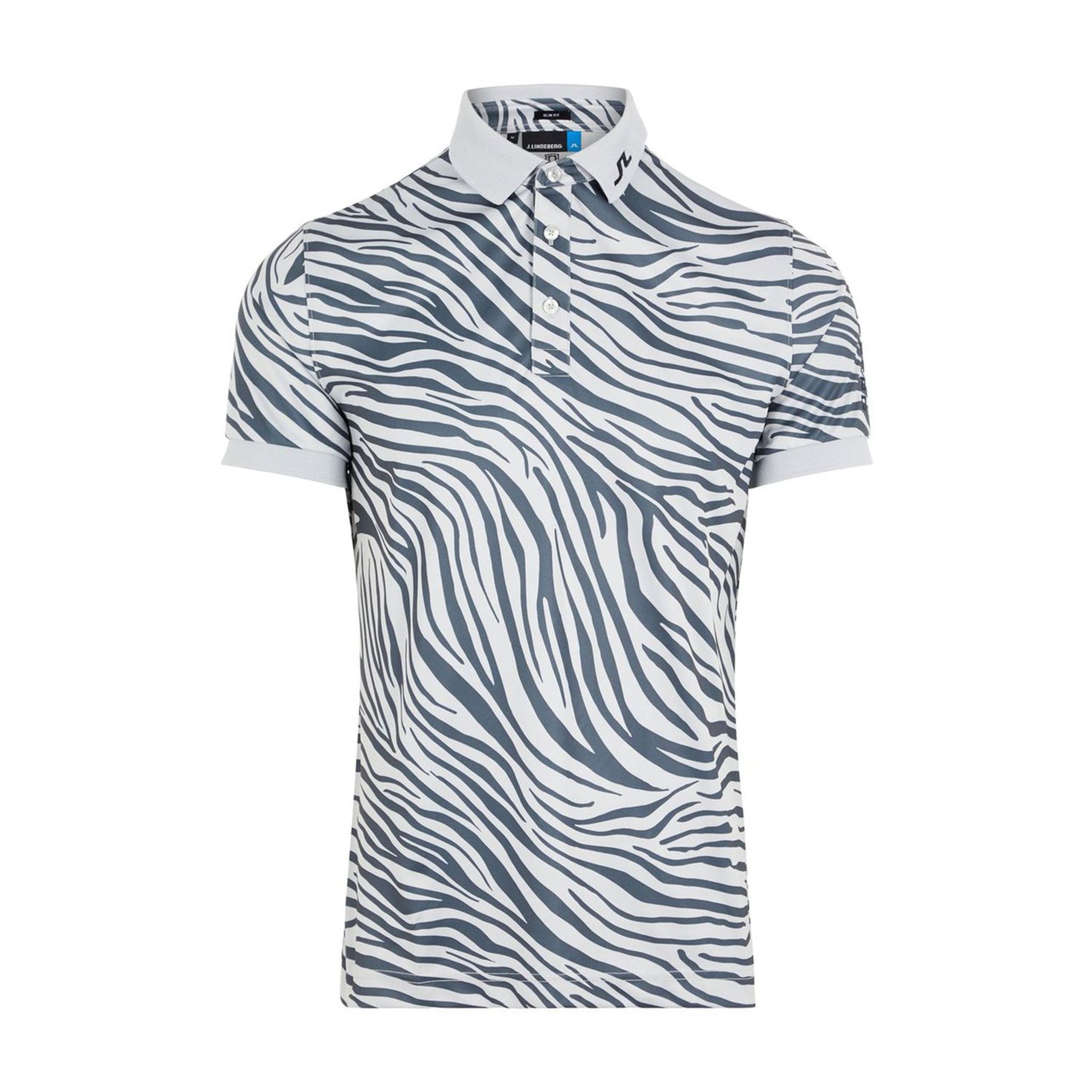 Polo J. Lindeberg M Tour Tech Print Reg Fit-TX J Zebra Worl Gre pour homme