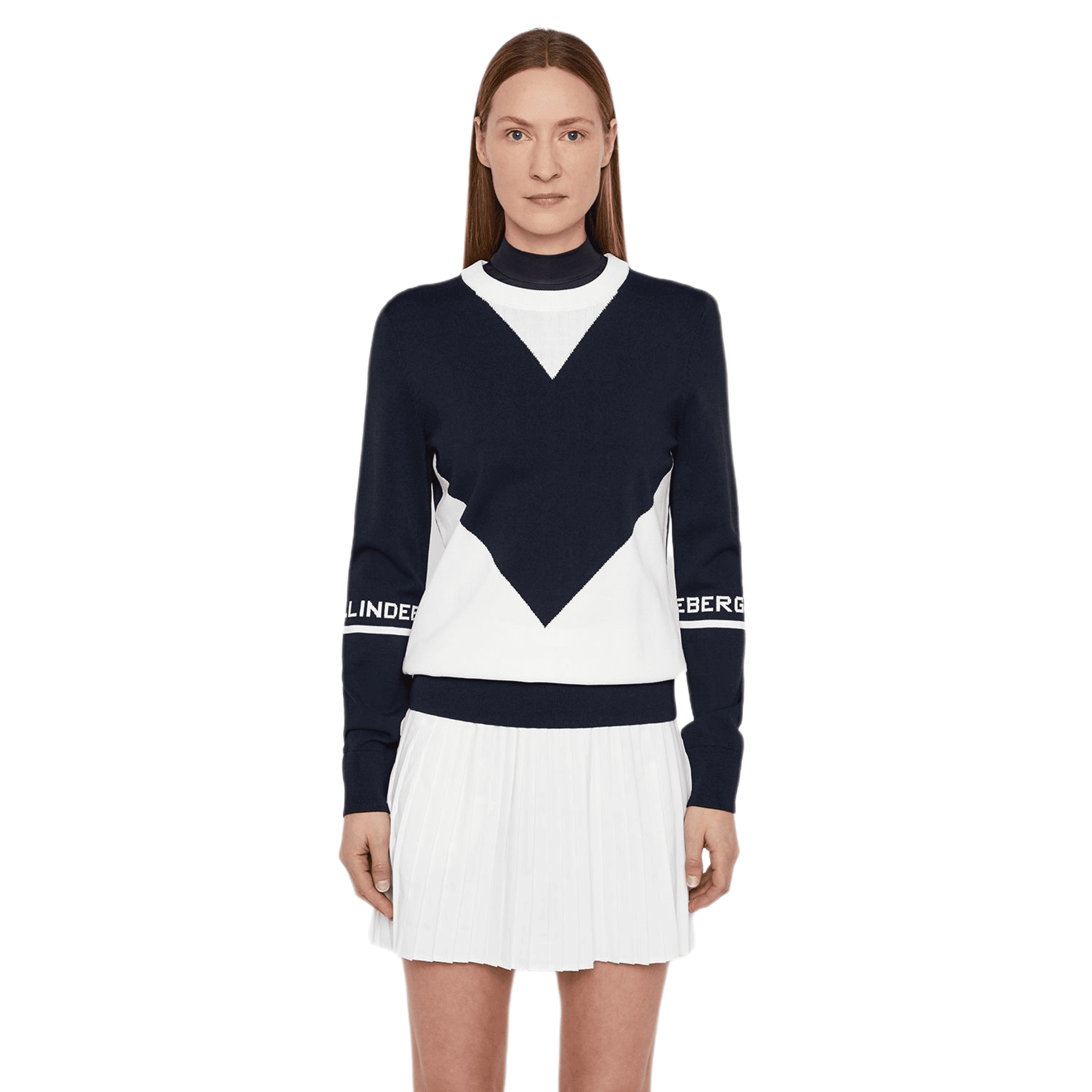 J. Lindeberg Celine Knitted Golf Sweater JL Navy Damen Damen