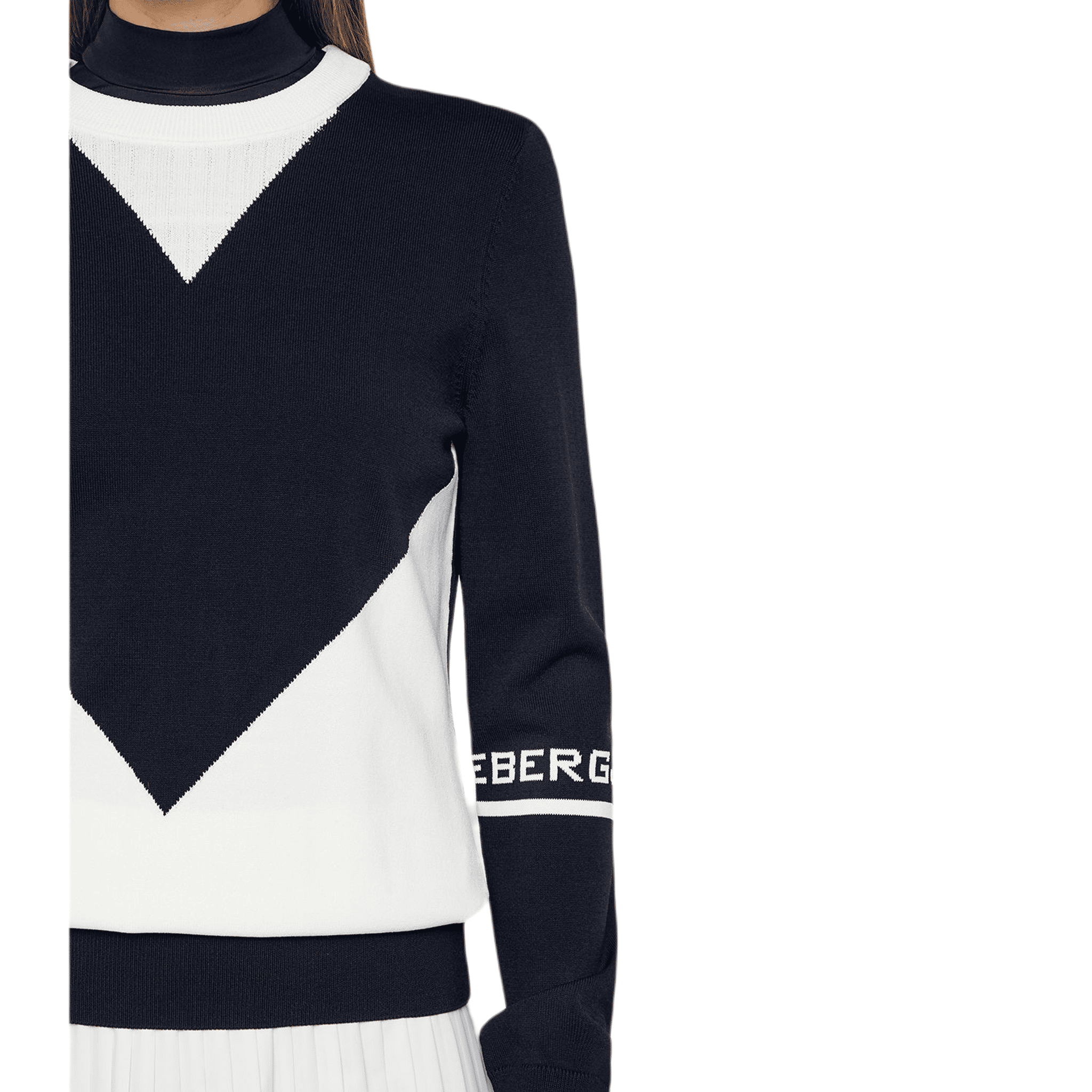 Pull de golf tricoté J. Lindeberg Celine JL Navy Femme Femme