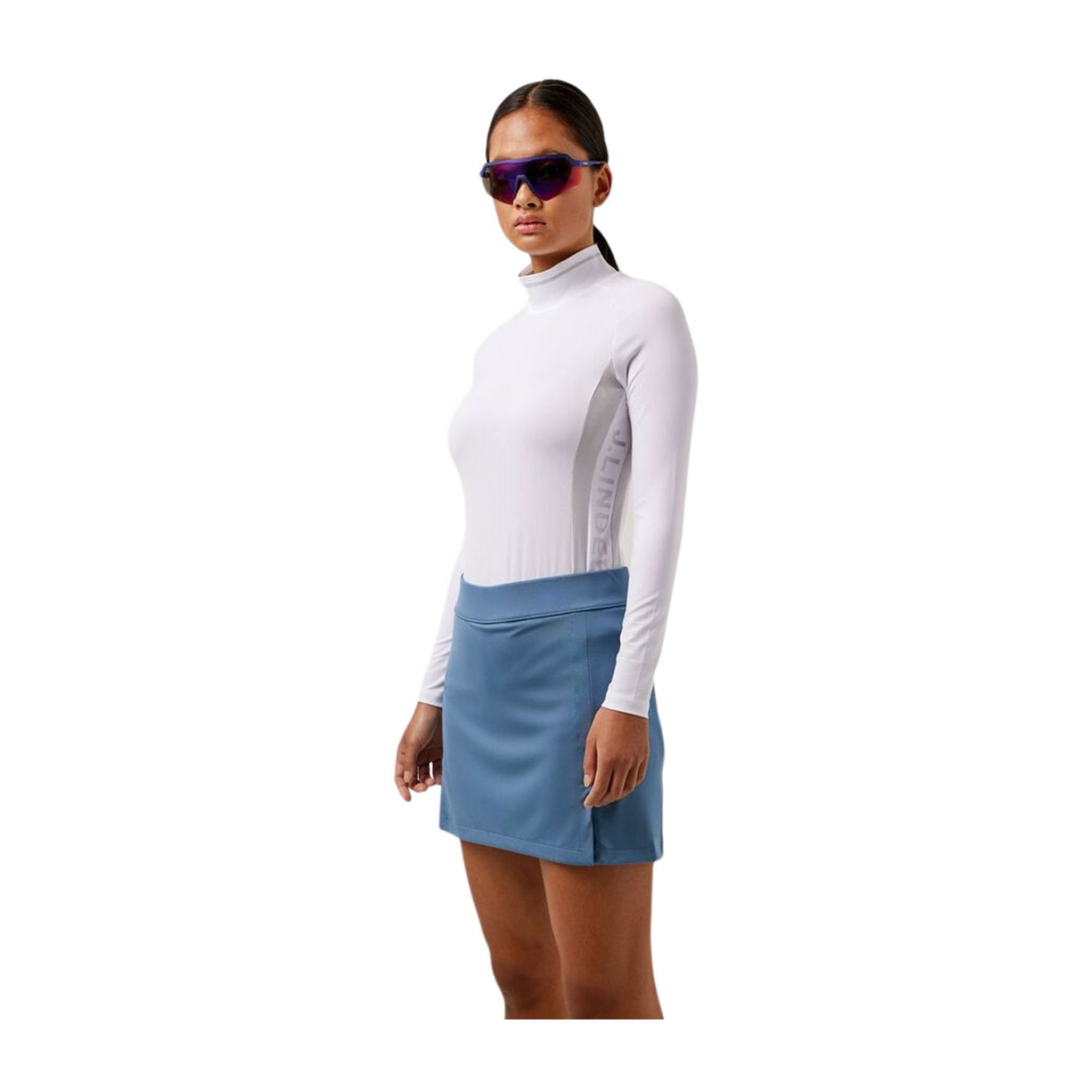 Haut de compression souple à manches longues Zadie W Layer de J. Lindeberg pour femme, blanc