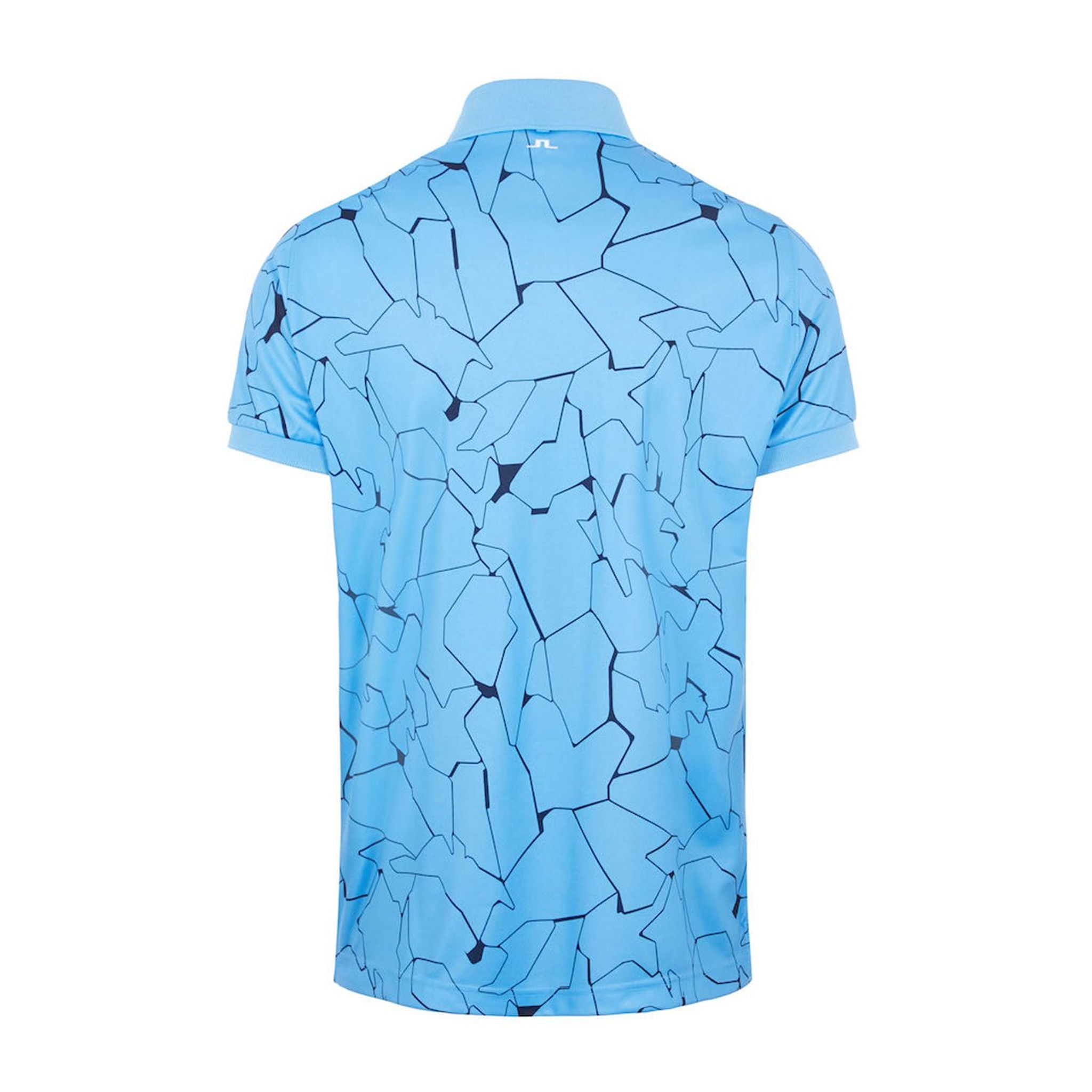 Polo J. Lindeberg M Tour Tech Reg Fit Print SS Slit Bleu océan Homme