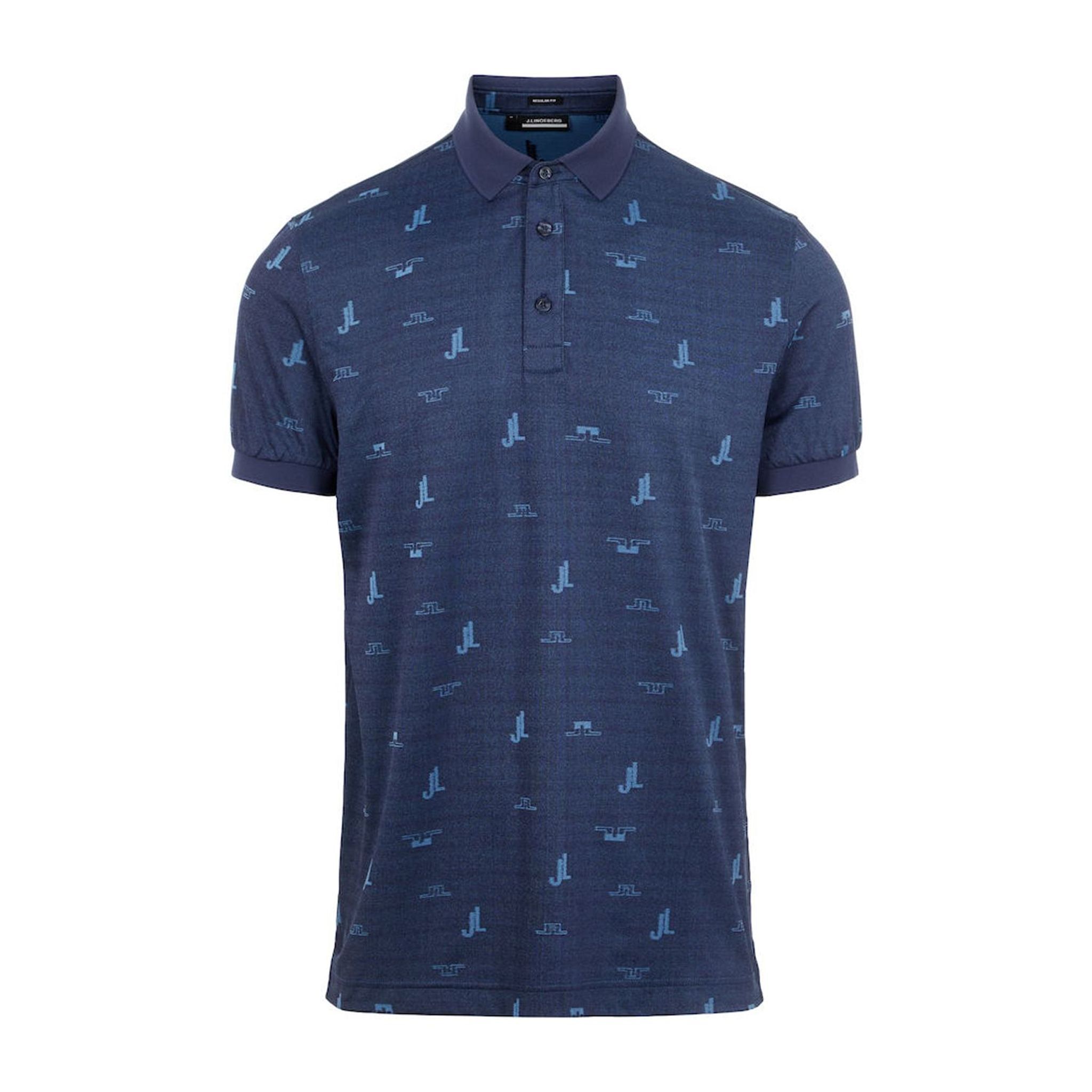 Polo J. Lindeberg M Glen Regular Fit SS JL Bridge Ocean Blue Homme