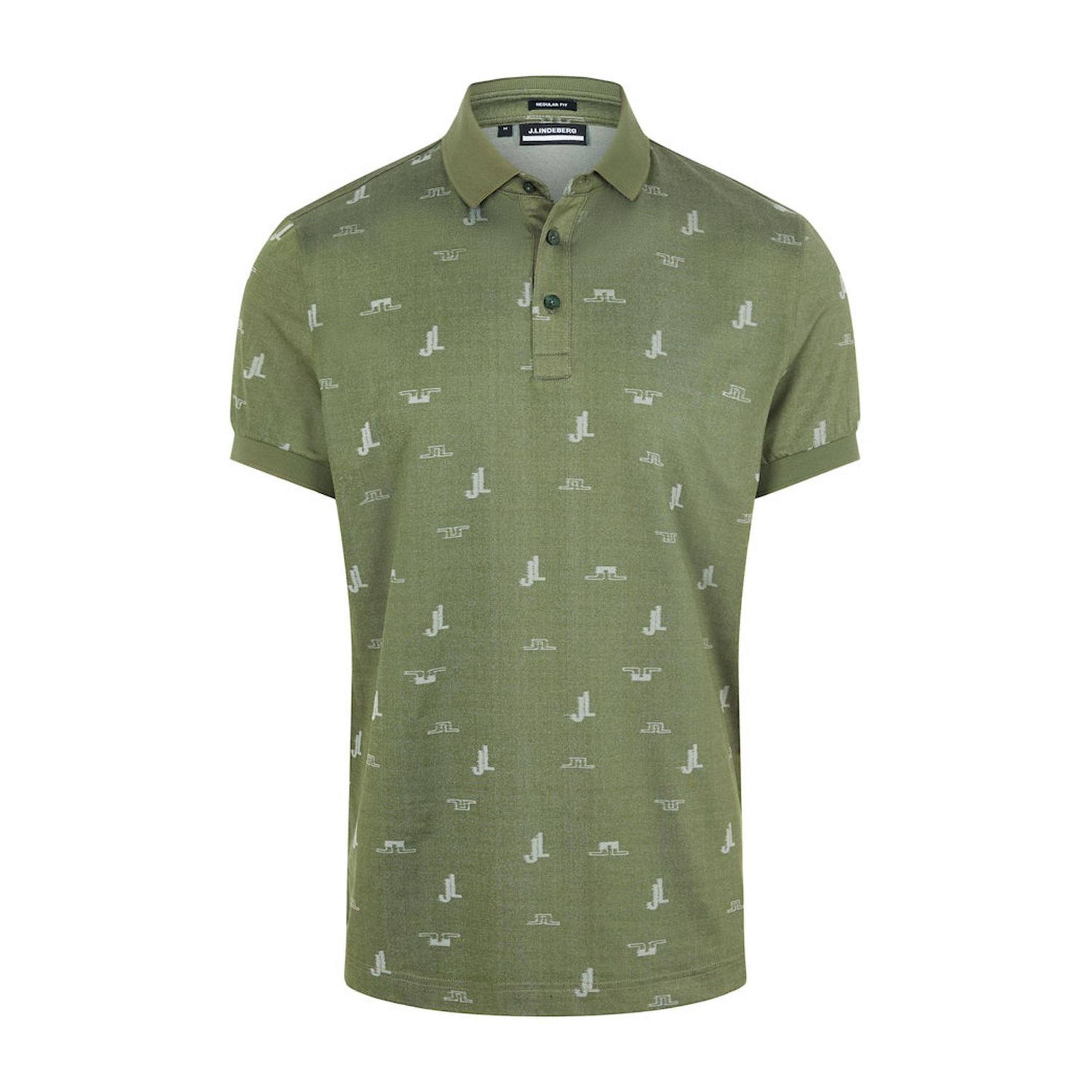 Polo J. Lindeberg M Glen Regular Fit SS JL Bridge Thyme Green Homme