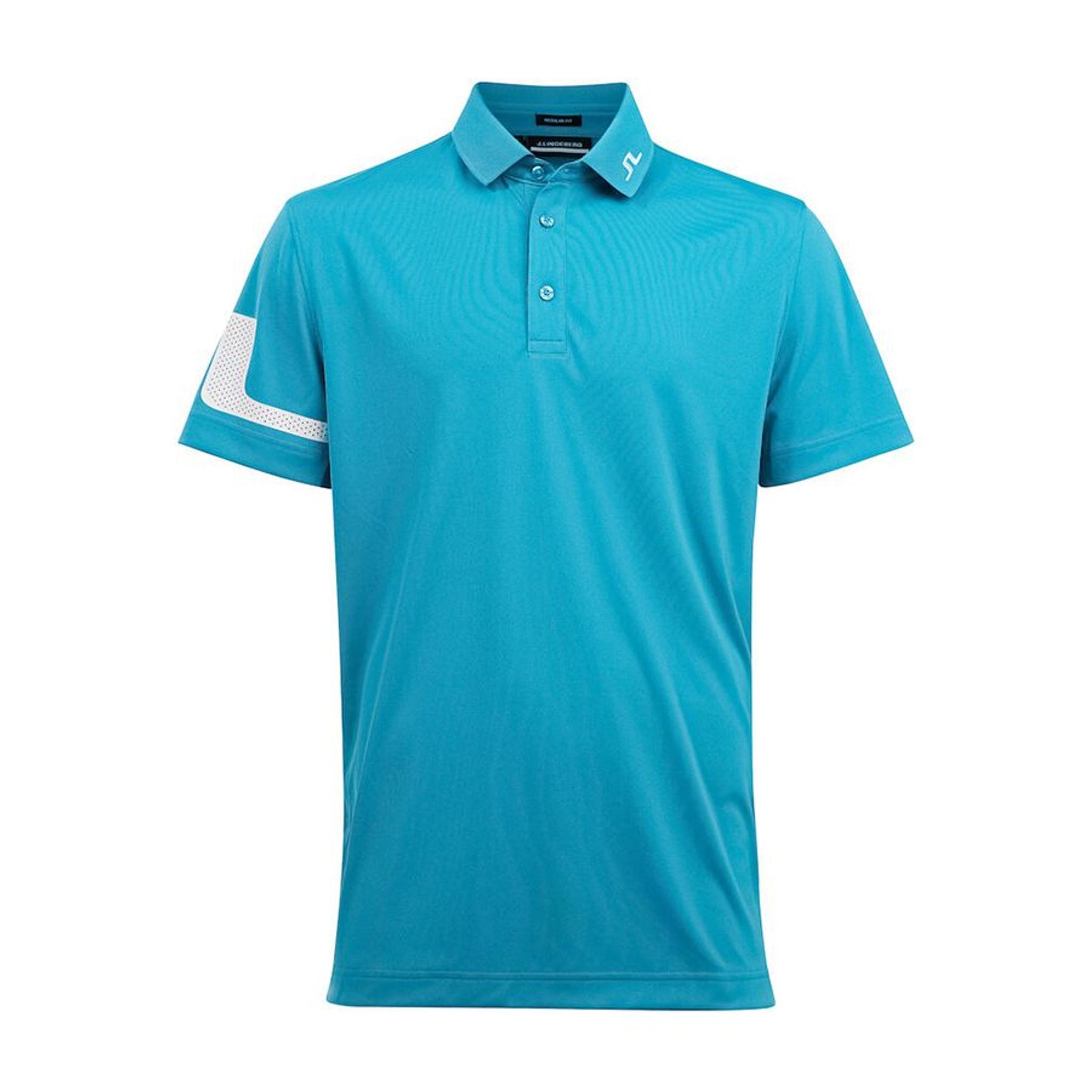 Polo de golf coupe régulière J. Lindeberg M Heath bleu émail pour homme