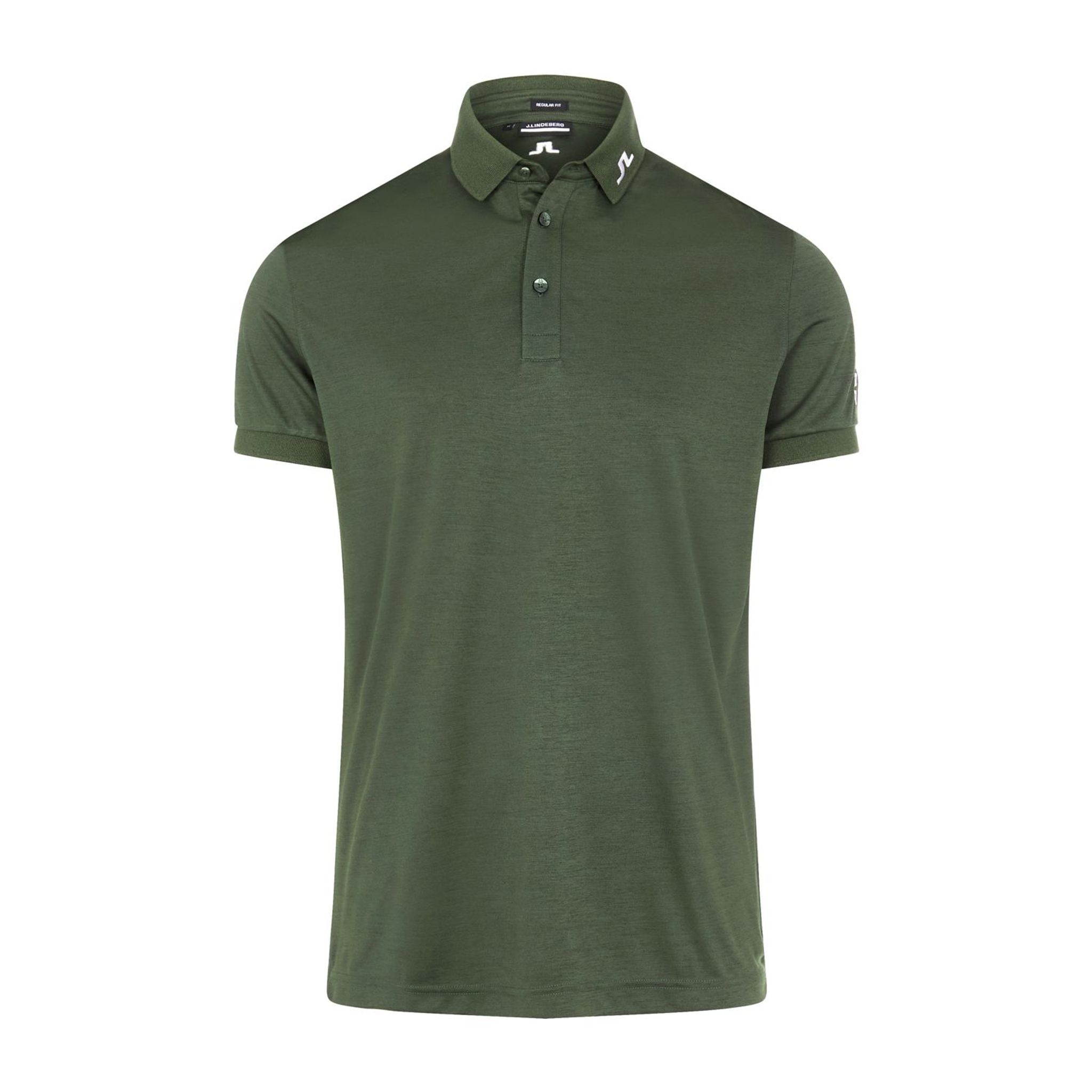 Polo J. Lindeberg M Tour Tech Reg Fit SS pour homme, vert thym mélangé