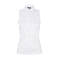 J. Lindeberg W Dena Polo SL Imprimé Animal Gris Blanc Femme