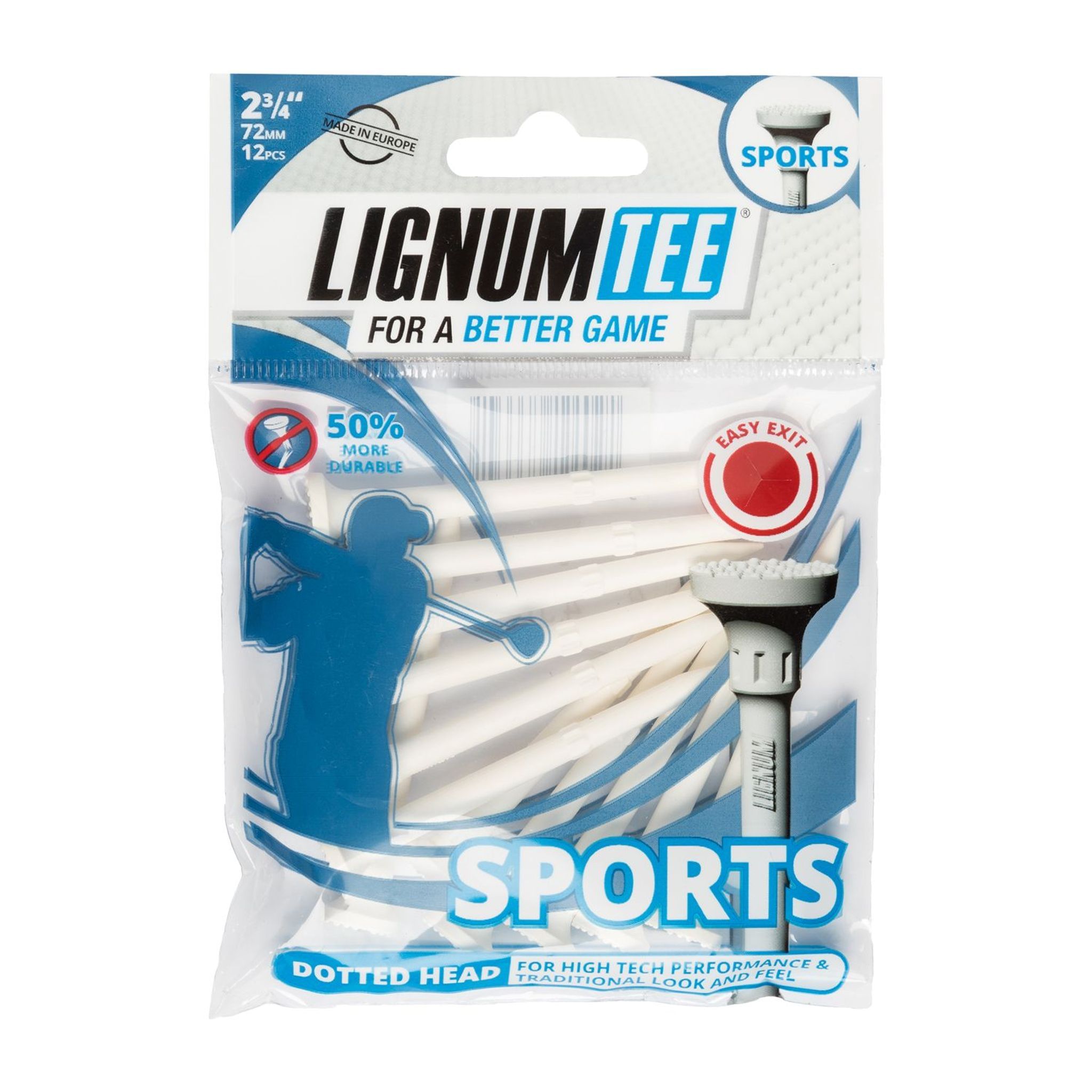 Lignum 72mm Sports [12Tees] Blanc