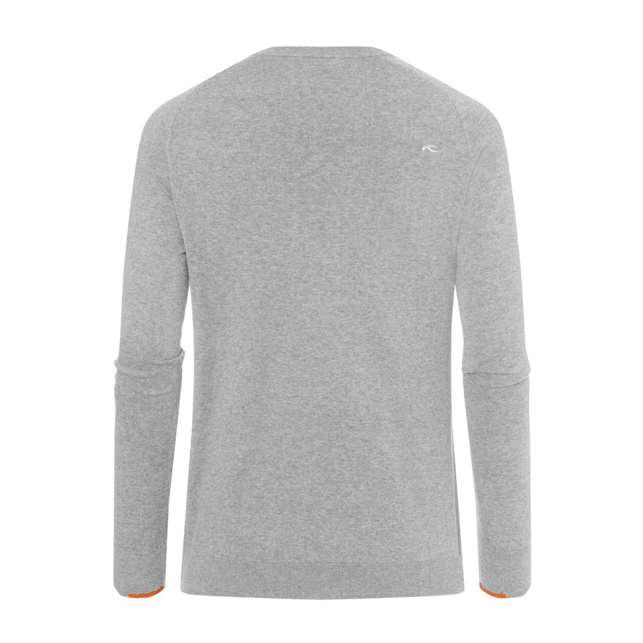 Pull Kjus M Kirk col en V gris argenté/mélange pour homme