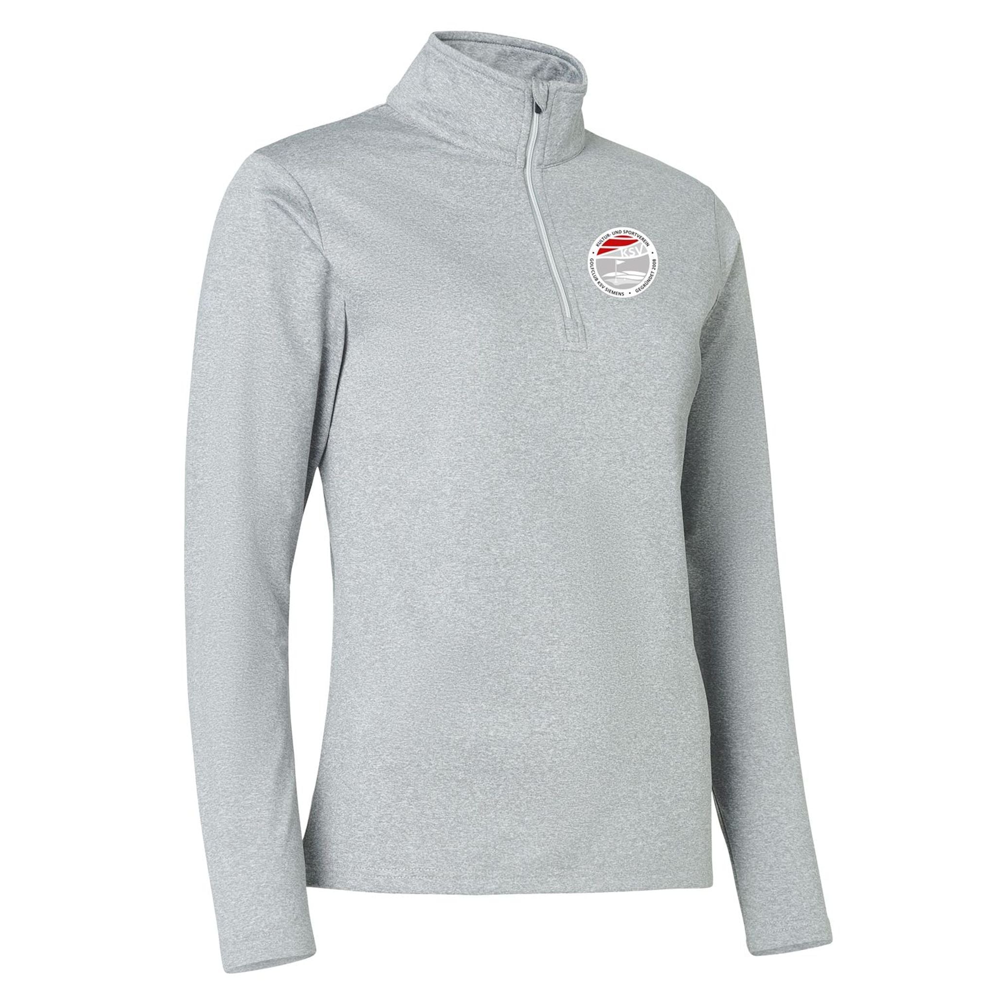 Pull de golf Lignum Dunbar 1/2 Zip Fleece Gris Femme "KSV Femme